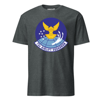 Mach2 Squadron Upload | 73RD AIRLIFT SQUADRON | T-Shirt | Charcoal Heather | MACH-SHORT-SLEEVE-FRONT-CHARCOAL.jpg