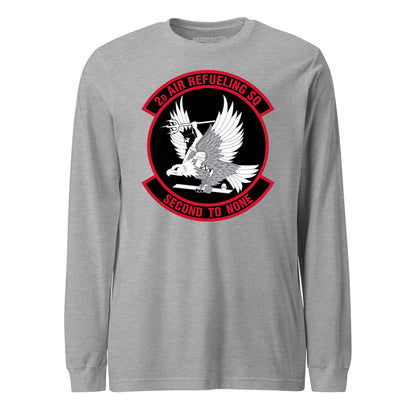 Mach2 Squadron Upload | 2ND AIR REFUELING SQUADRON | Long Sleeve | Heather Grey | MACH-LONG-SLEEVE-FRONT-GREY.jpg