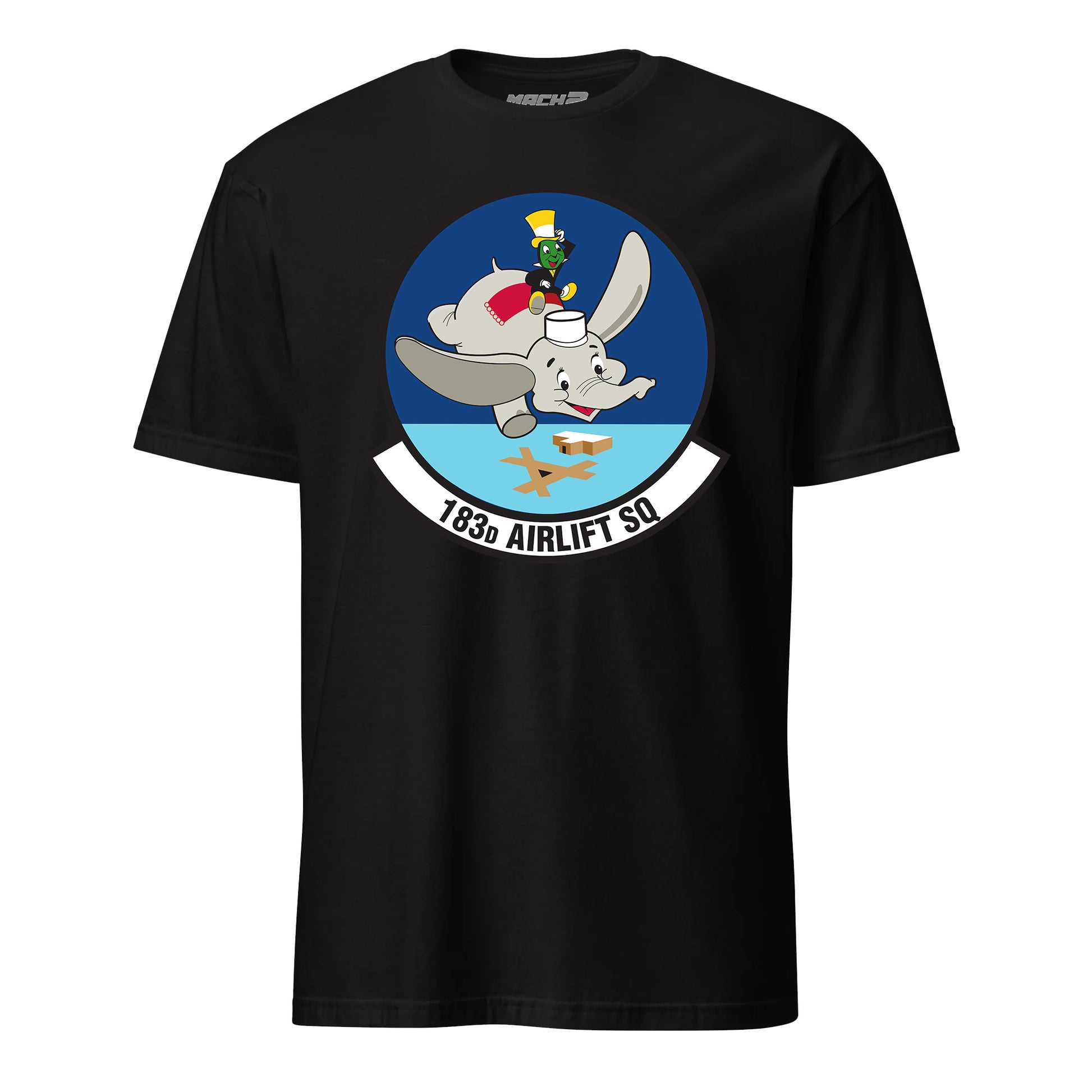 Mach2 Squadron Upload | 183RD AIRLIFT SQUADRON | T-Shirt | Black | MACH-SHORT-SLEEVE-FRONT-BLACK.jpg