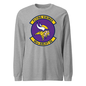 Mach2 Squadron Upload | 96TH AIRLIFT SQUADRON | Long Sleeve | Heather Grey | MACH-LONG-SLEEVE-FRONT-GREY.jpg