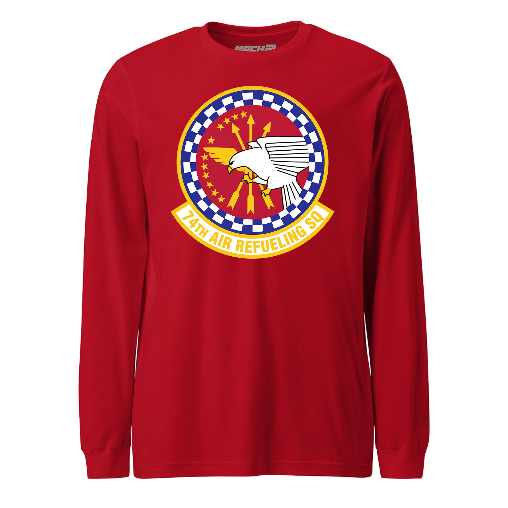 Mach2 Squadron Upload | 74TH AIR REFUELING SQUADRON | Long Sleeve | Red | MACH-LONG-SLEEVE-FRONT-RED.jpg