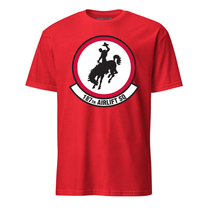 Mach2 Squadron Upload | 187TH AIRLIFT SQUADRON | T-Shirt | Red | MACH-SHORT-SLEEVE-FRONT-RED.jpg