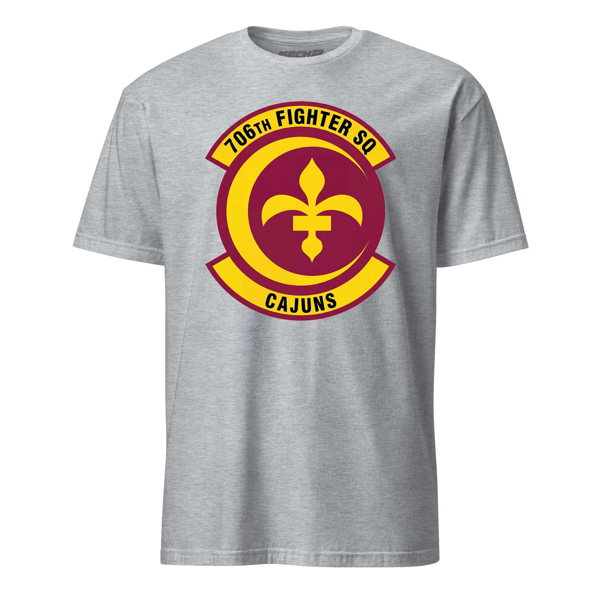 Mach2 Squadron Upload | 706TH AGGRESSOR SQUADRON | T-Shirt | Heather Grey | MACH-SHORT-SLEEVE-FRONT-GREY.jpg