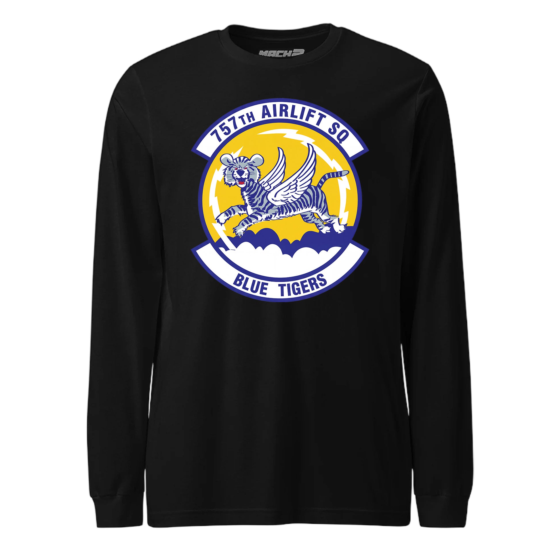Mach2 Squadron Upload | 757TH AIRLIFT SQUADRON | Long Sleeve | Black | MACH-LONG-SLEEVE-FRONT-BLACK.jpg