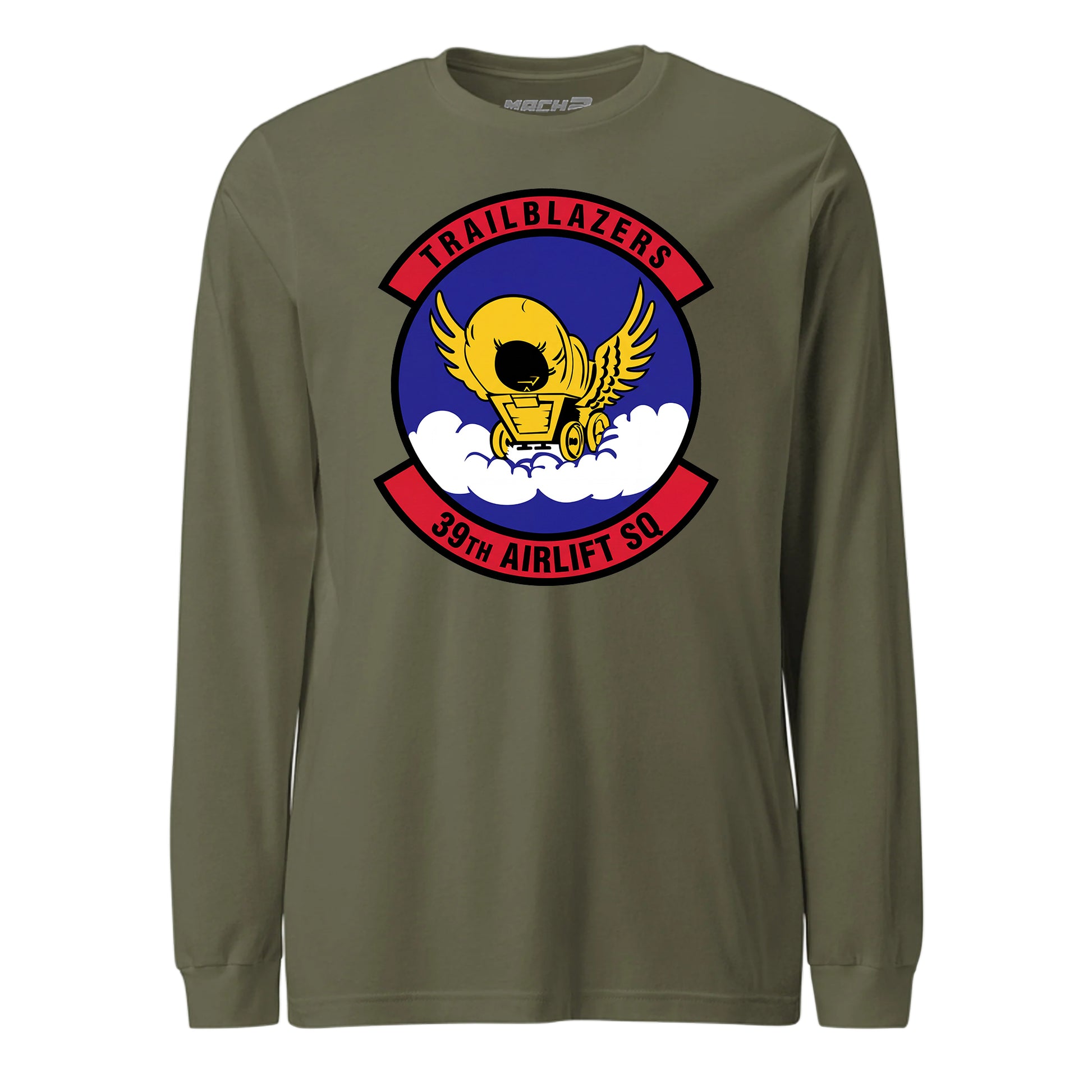 Mach2 Squadron Upload | 39TH AIRLIFT SQUADRON | Long Sleeve | OD Green | MACH-LONG-SLEEVE-FRONT-OD.jpg