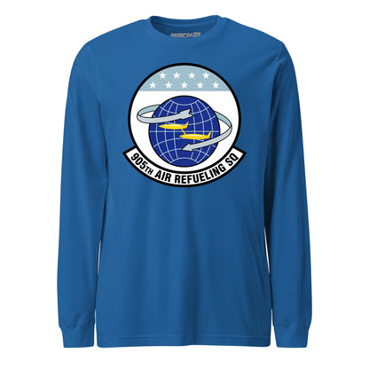 Mach2 Squadron Upload | 905TH AIR REFUELING SQUADRON | Long Sleeve | Royal | MACH-LONG-SLEEVE-FRONT-ROYAL.jpg