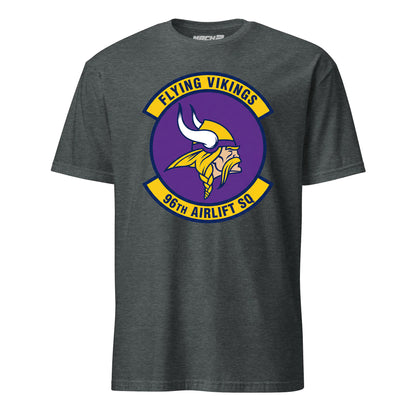 Mach2 Squadron Upload | 96TH AIRLIFT SQUADRON | T-Shirt | Charcoal Heather | MACH-SHORT-SLEEVE-FRONT-CHARCOAL.jpg