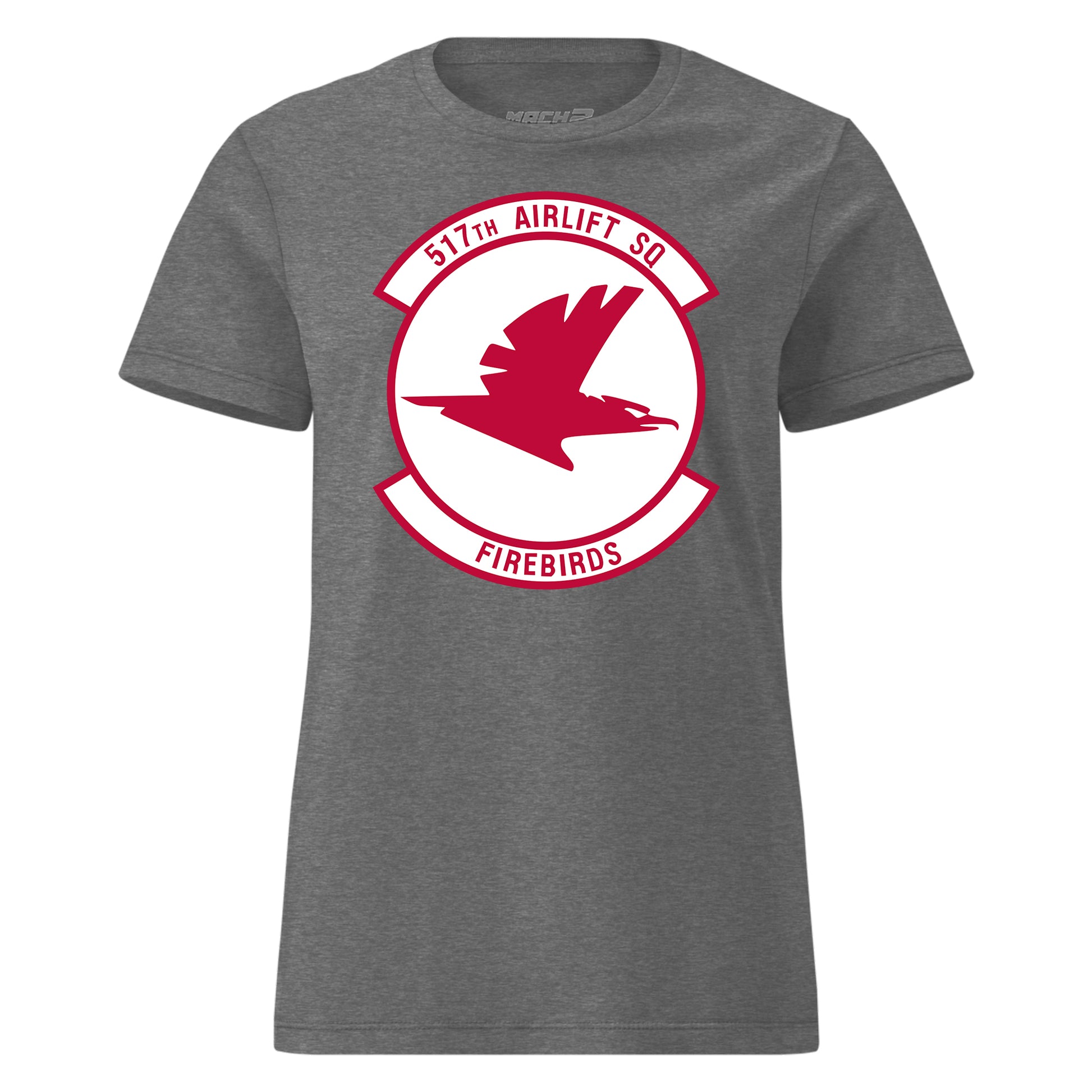 Mach2 Squadron Upload | 517TH AIRLIFT SQUADRON | Womens | Charcoal Heather | MACH-WOMENS-FRONT-CHARCOAL.jpg