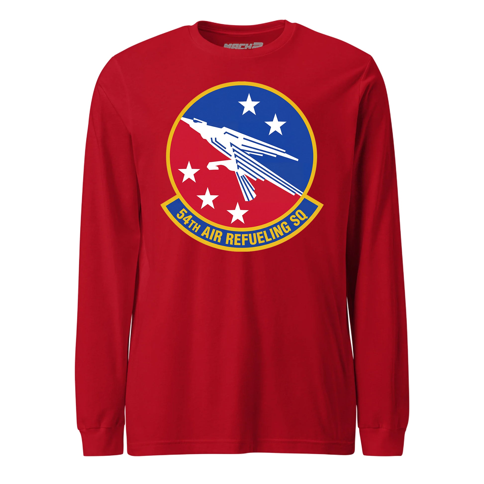 Mach2 Squadron Upload | 54TH AIR REFUELING SQUADRON | Long Sleeve | Red | MACH-LONG-SLEEVE-FRONT-RED.jpg