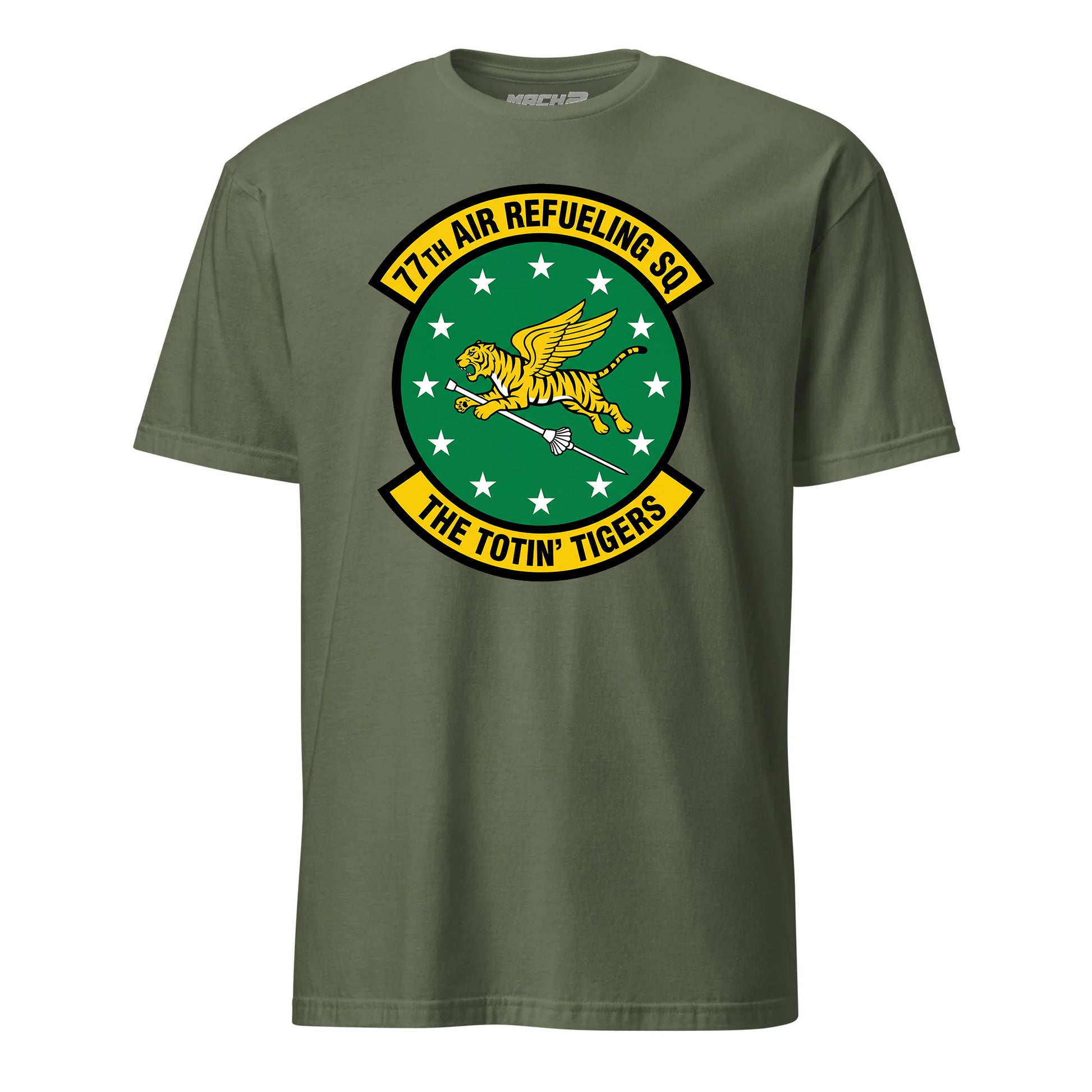 Mach2 Squadron Upload | 77TH AIR REFUELING SQUADRON | T-Shirt | OD Green | MACH-SHORT-SLEEVE-FRONT-OD.jpg