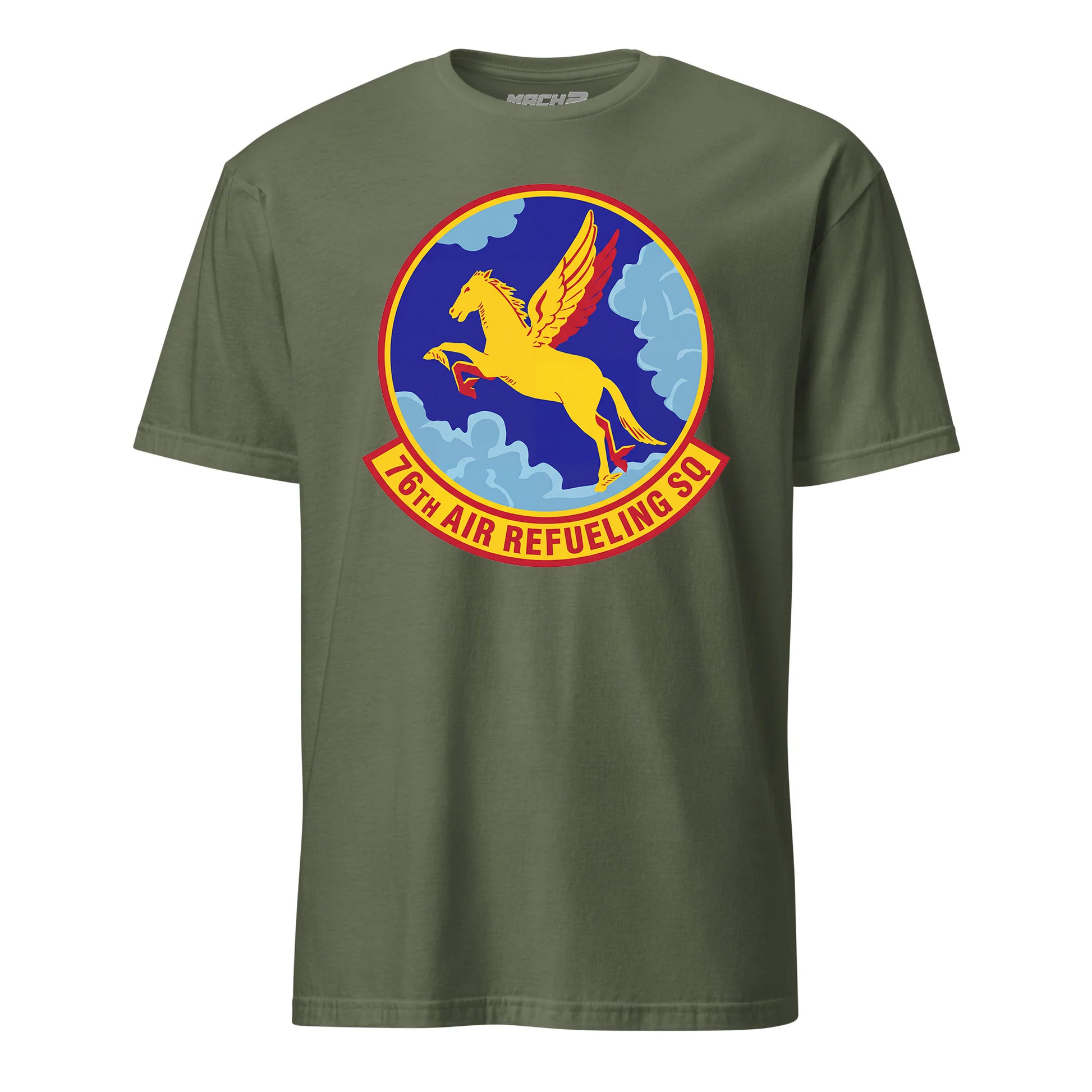 Mach2 Squadron Upload | 76TH AIR REFUELING SQUADRON | T-Shirt | OD Green | MACH-SHORT-SLEEVE-FRONT-OD.jpg
