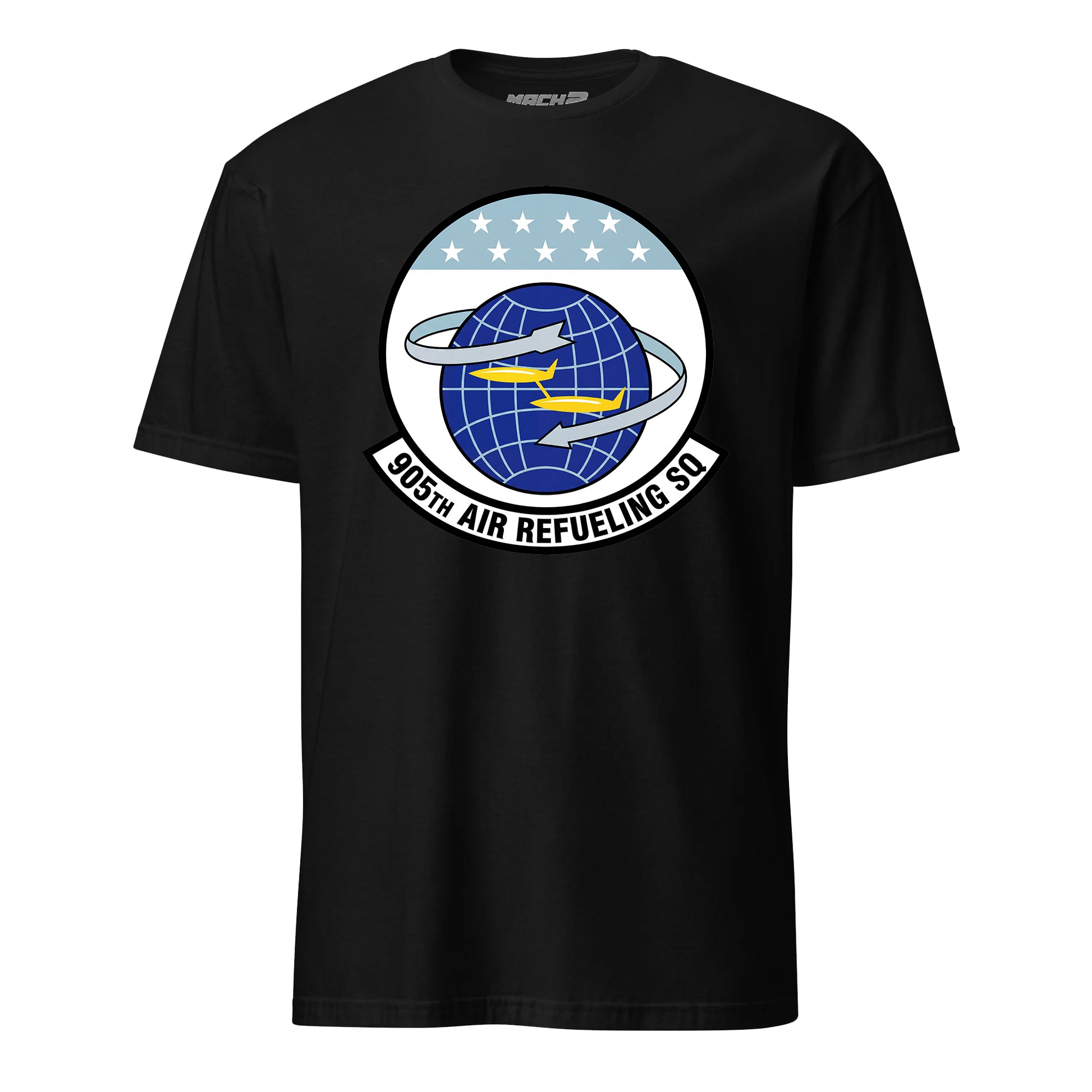Mach2 Squadron Upload | 905TH AIR REFUELING SQUADRON | T-Shirt | Black | MACH-SHORT-SLEEVE-FRONT-BLACK.jpg