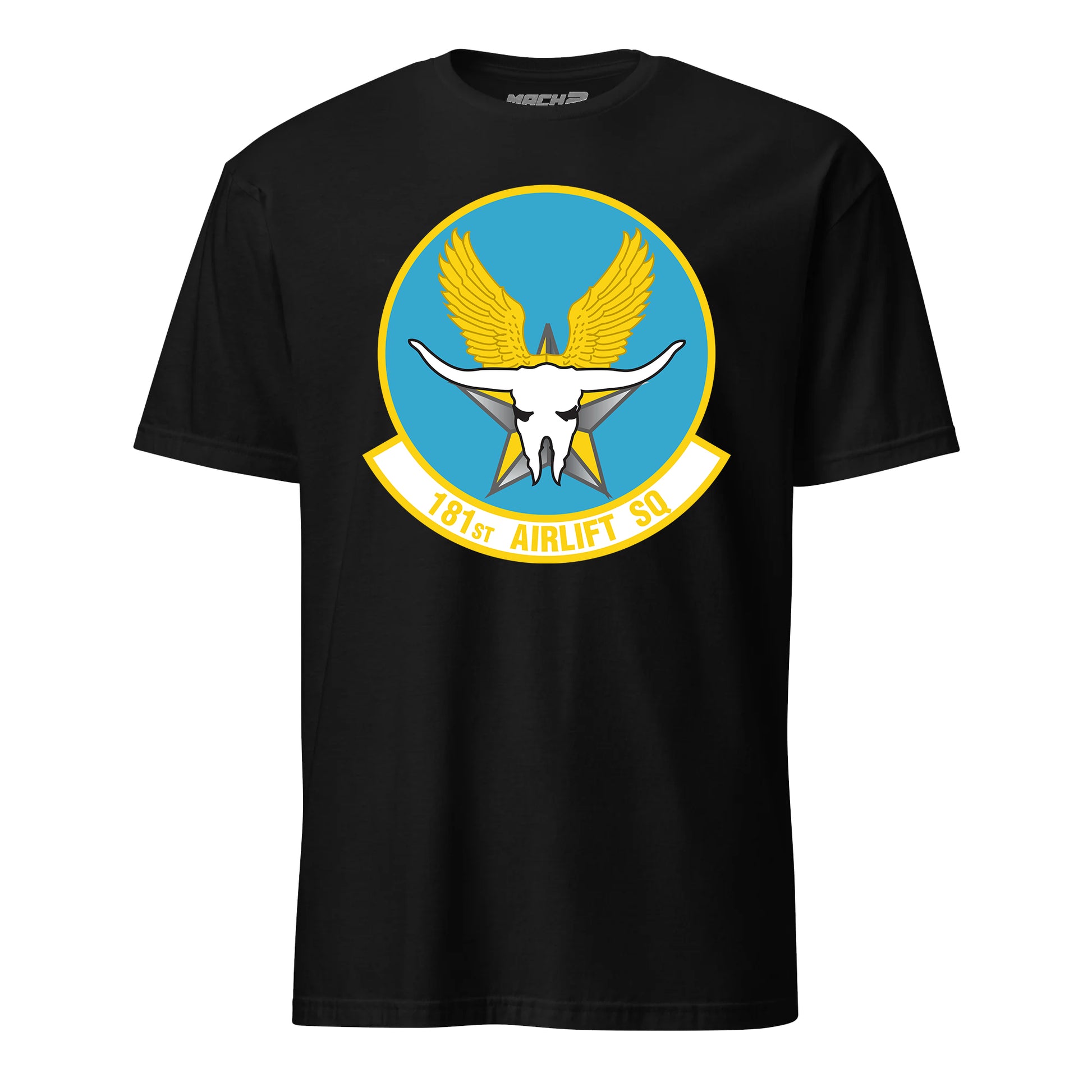 Mach2 Squadron Upload | 181ST AIRLIFT SQUADRON | T-Shirt | Black | MACH-SHORT-SLEEVE-FRONT-BLACK.jpg