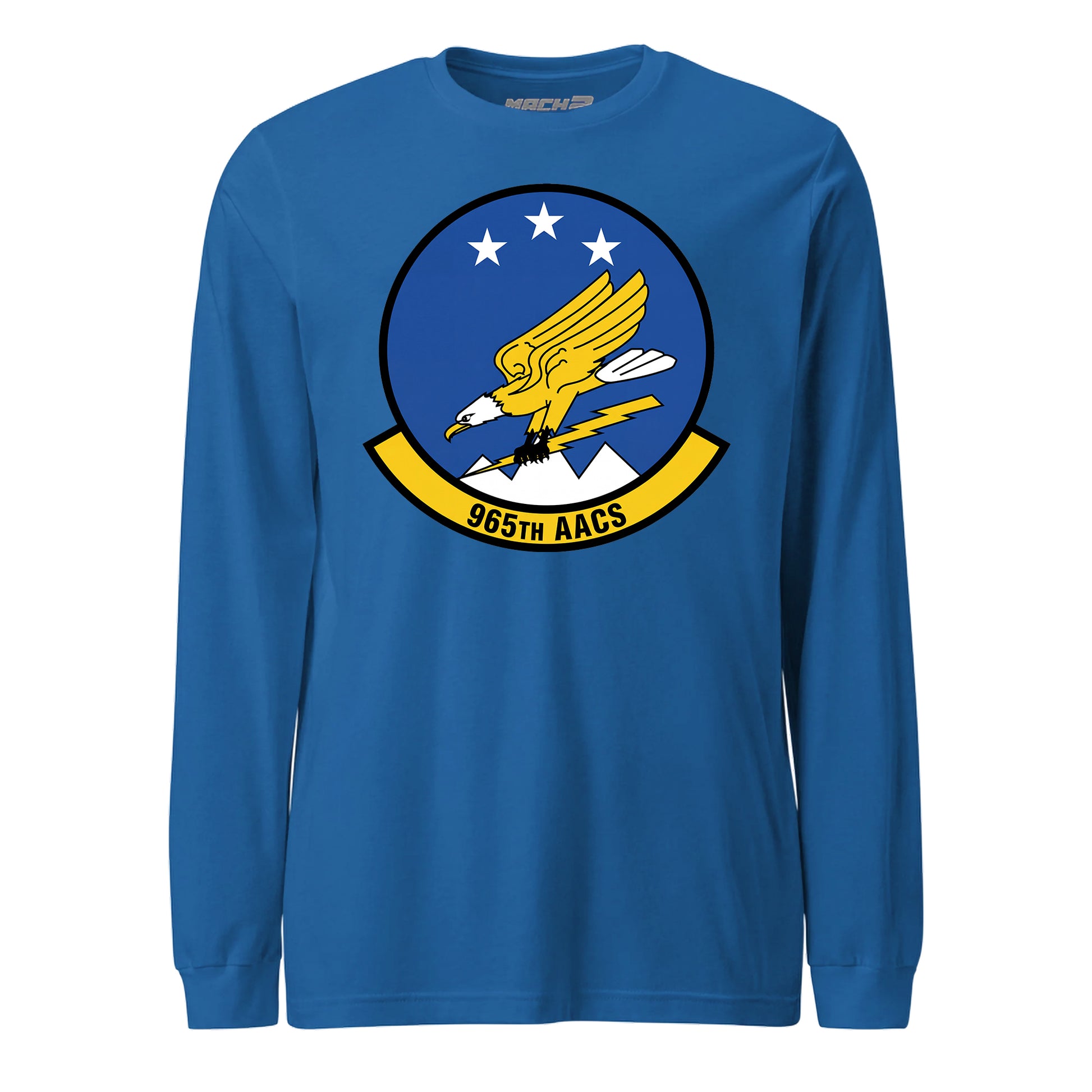 Mach2 Squadron Upload | 965TH AIRBORNE AIR CONTROL SQUADRON | Long Sleeve | Royal | MACH-LONG-SLEEVE-FRONT-ROYAL.jpg