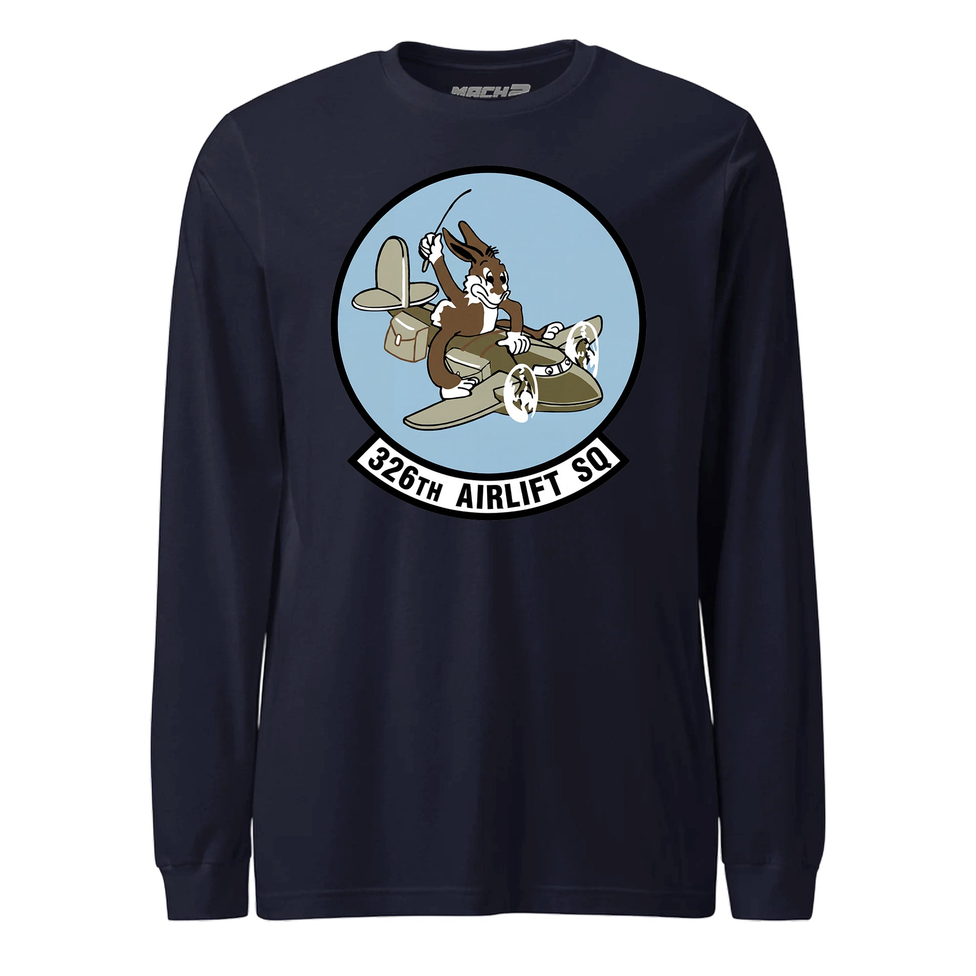 Mach2 Squadron Upload | 326TH AIRLIFT SQUADRON | Long Sleeve | Navy | MACH-LONG-SLEEVE-FRONT-NAVY.jpg