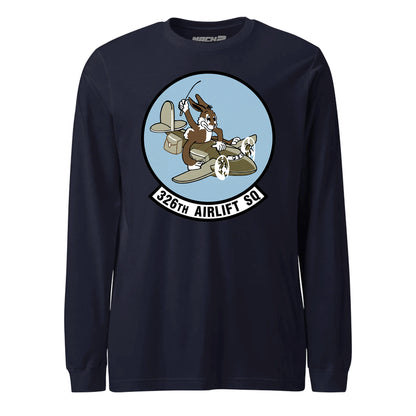Mach2 Squadron Upload | 326TH AIRLIFT SQUADRON | Long Sleeve | Navy | MACH-LONG-SLEEVE-FRONT-NAVY.jpg