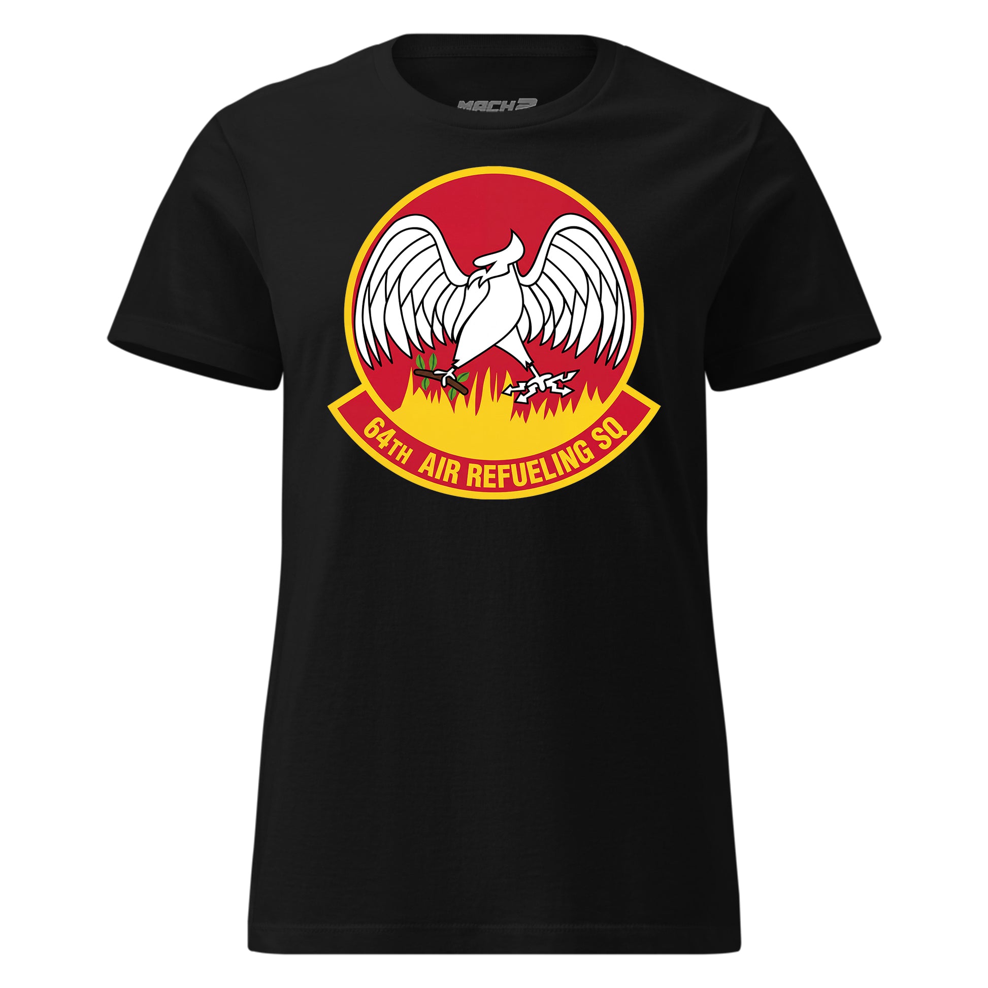 Mach2 Squadron Upload | 64TH AIR REFUELING SQUADRON | Womens | Black | MACH-WOMENS-FRONT-BLACK.jpg