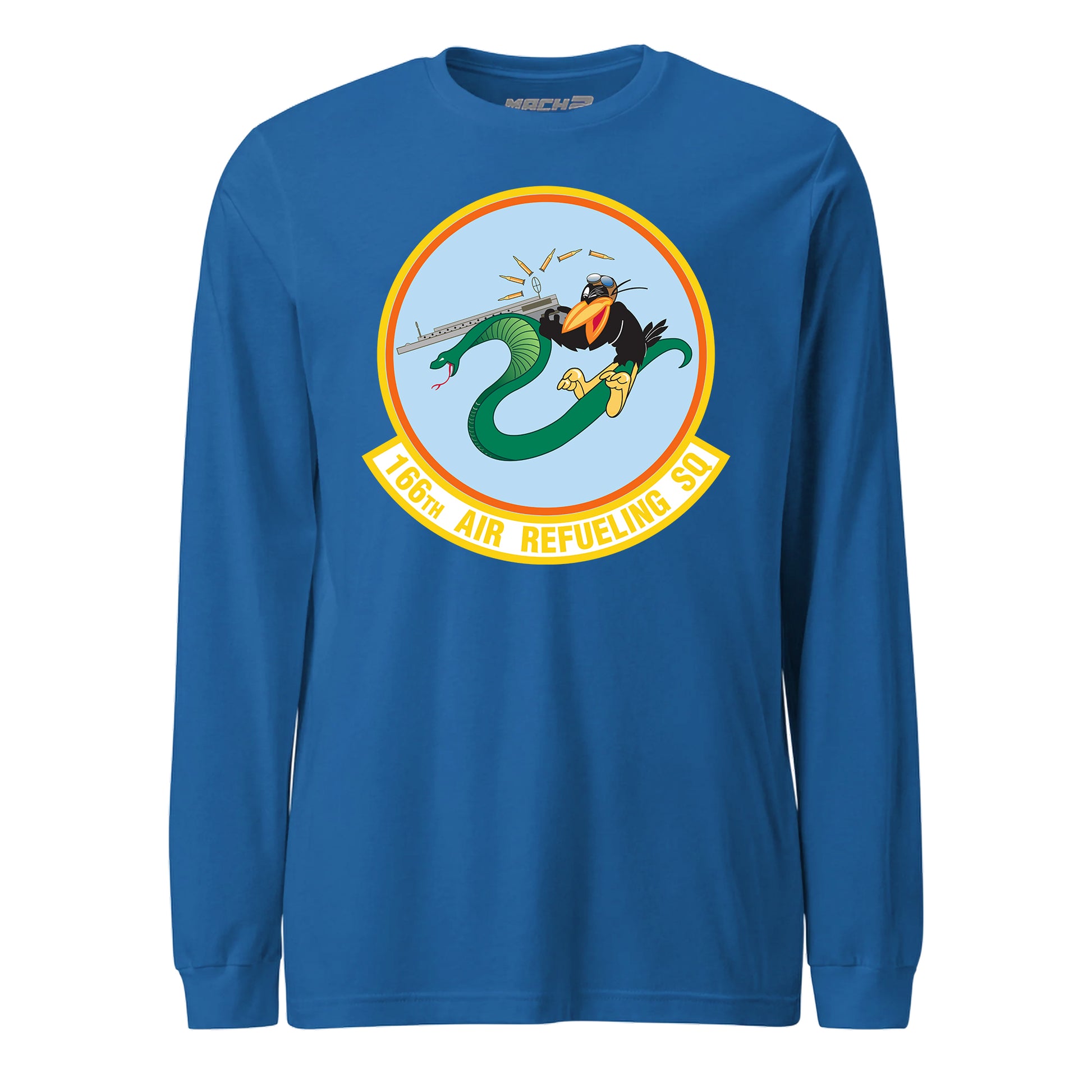 Mach2 Squadron Upload | 166TH AIR REFUELING SQUADRON | Long Sleeve | Royal | MACH-LONG-SLEEVE-FRONT-ROYAL.jpg