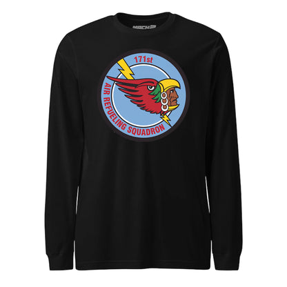 Mach2 Squadron Upload | 171ST AIR REFUELING SQUADRON | Long Sleeve | Black | MACH-LONG-SLEEVE-FRONT-BLACK.jpg