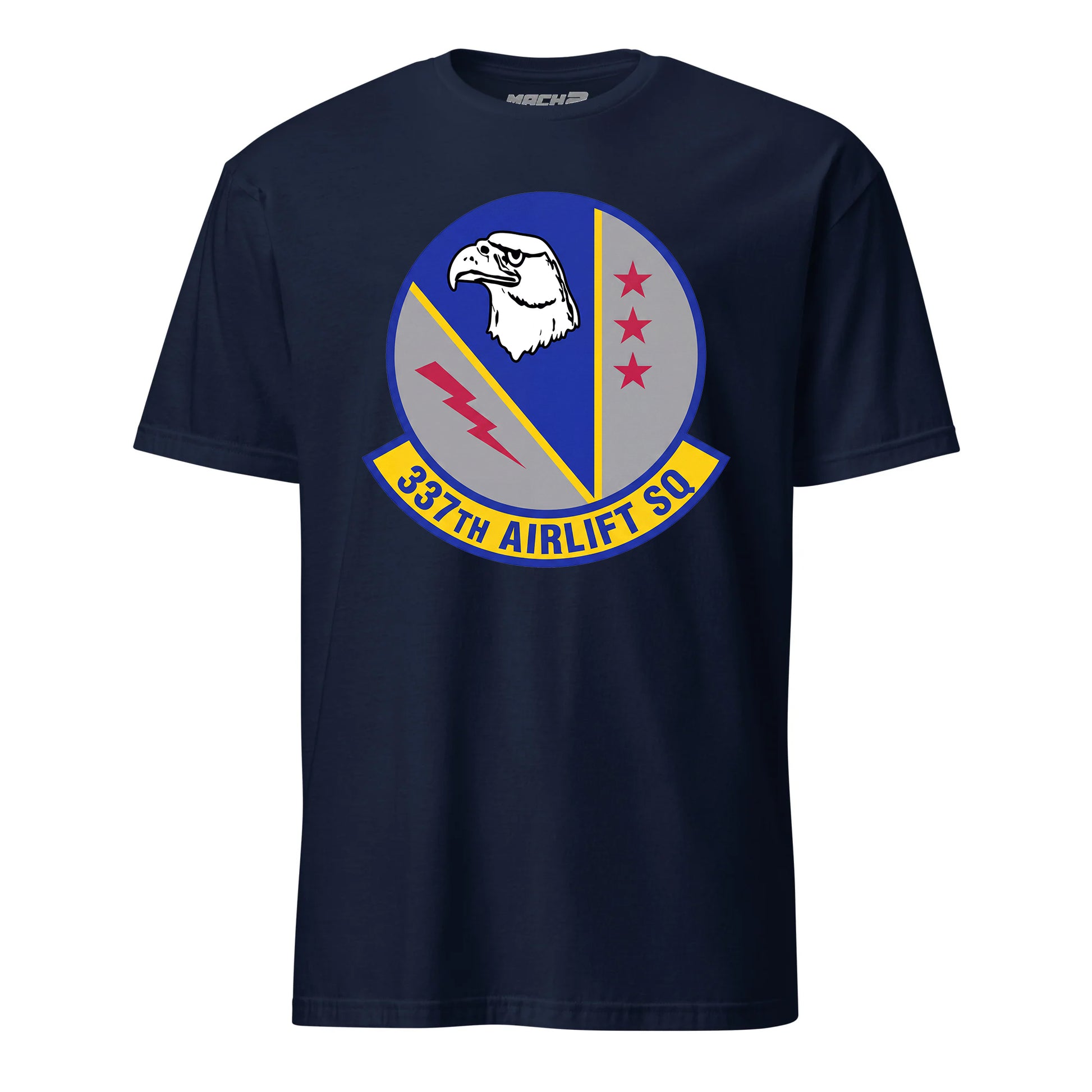 Mach2 Squadron Upload | 337TH AIRLIFT SQUADRON | T-Shirt | Navy | MACH-SHORT-SLEEVE-FRONT-NAVY.jpg