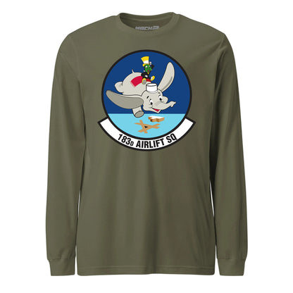 Mach2 Squadron Upload | 183RD AIRLIFT SQUADRON | Long Sleeve | OD Green | MACH-LONG-SLEEVE-FRONT-OD.jpg