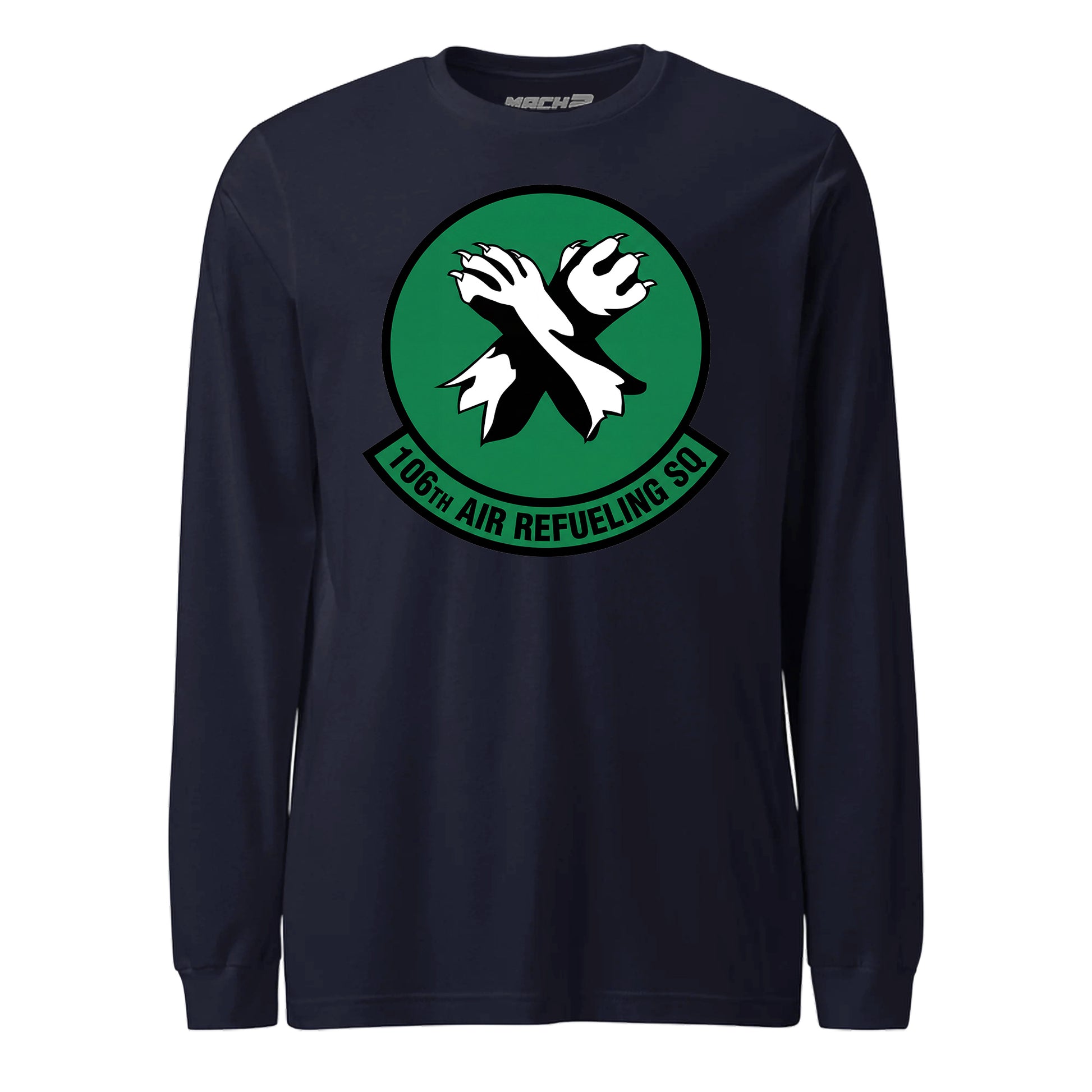 Mach2 Squadron Upload | 106TH AIR REFUELING SQUADRON | Long Sleeve | Navy | MACH-LONG-SLEEVE-FRONT-NAVY.jpg