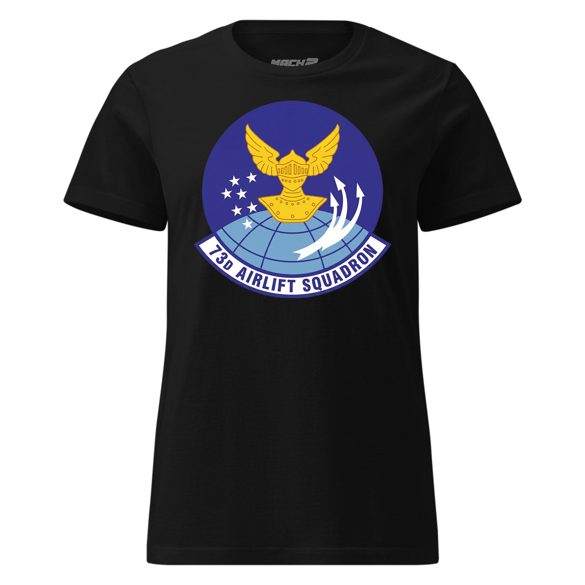 Mach2 Squadron Upload | 73RD AIRLIFT SQUADRON | Womens | Black | MACH-WOMENS-FRONT-BLACK.jpg