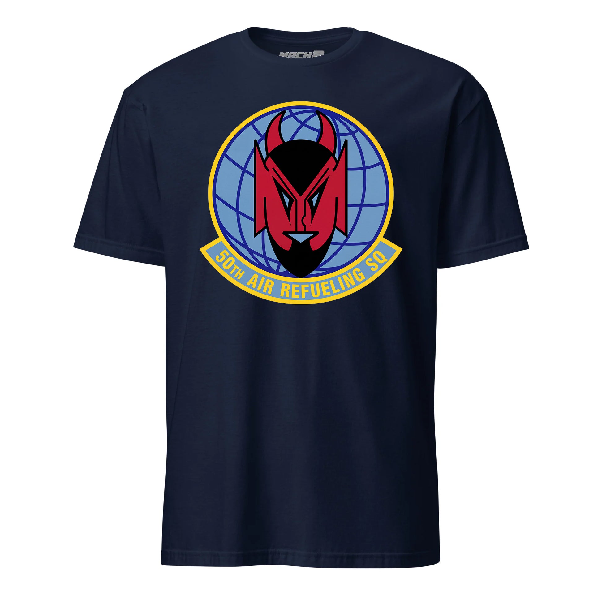 Mach2 Squadron Upload | 50TH AIR REFUELING SQUADRON | T-Shirt | Navy | MACH-SHORT-SLEEVE-FRONT-NAVY.jpg