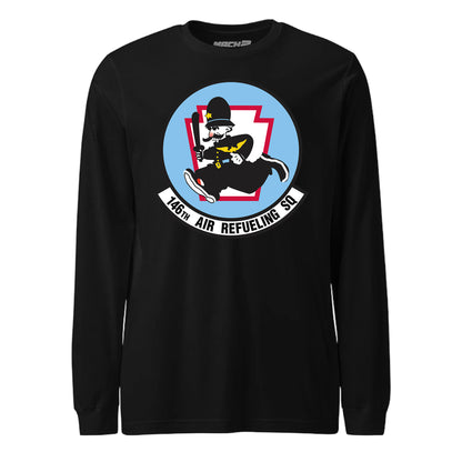 Mach2 Squadron Upload | 146TH AIR REFUELING SQUADRON | Long Sleeve | Black | MACH-LONG-SLEEVE-FRONT-BLACK.jpg