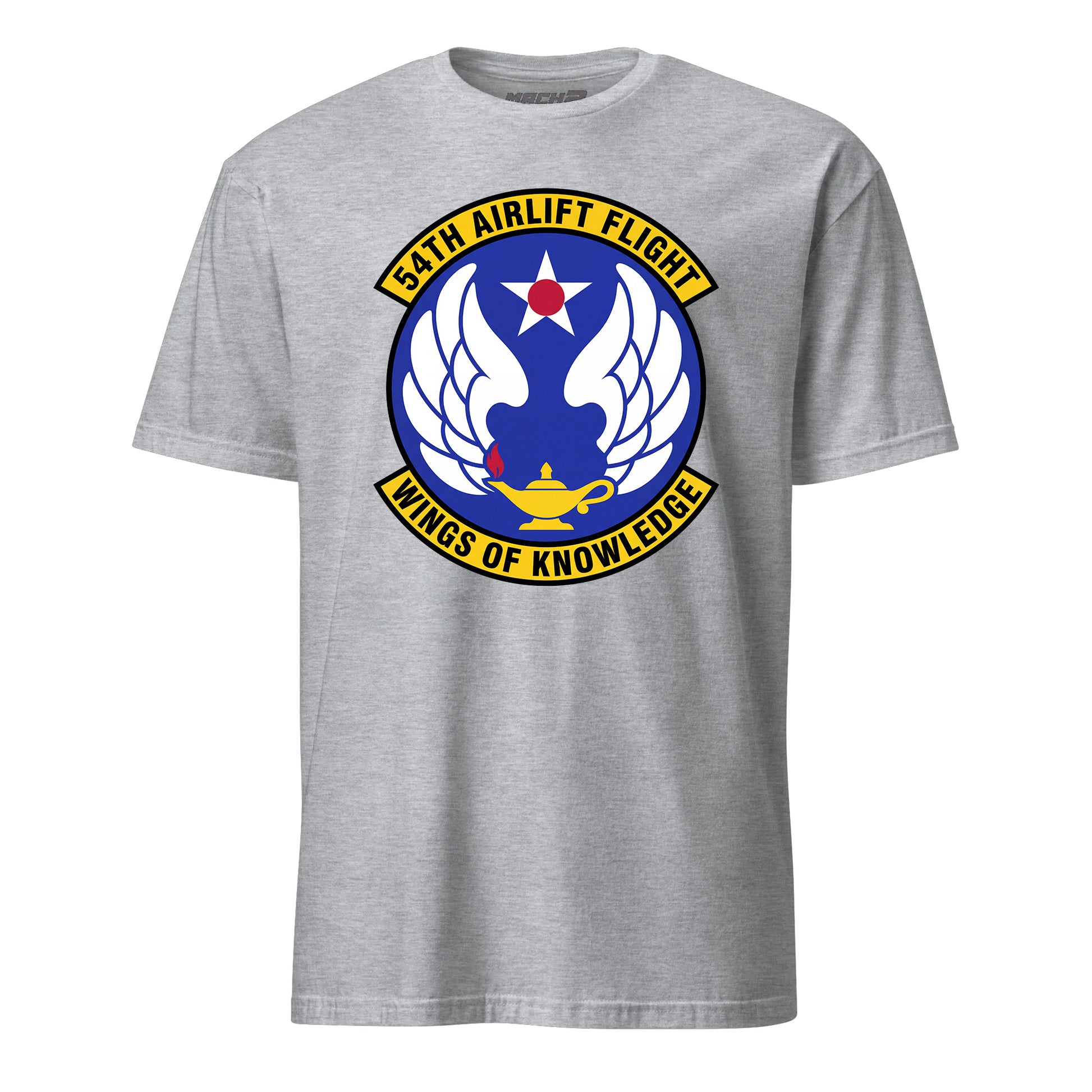 Mach2 Squadron Upload | 54TH AIRLIFT SQUADRON | T-Shirt | Heather Grey | MACH-SHORT-SLEEVE-FRONT-GREY.jpg