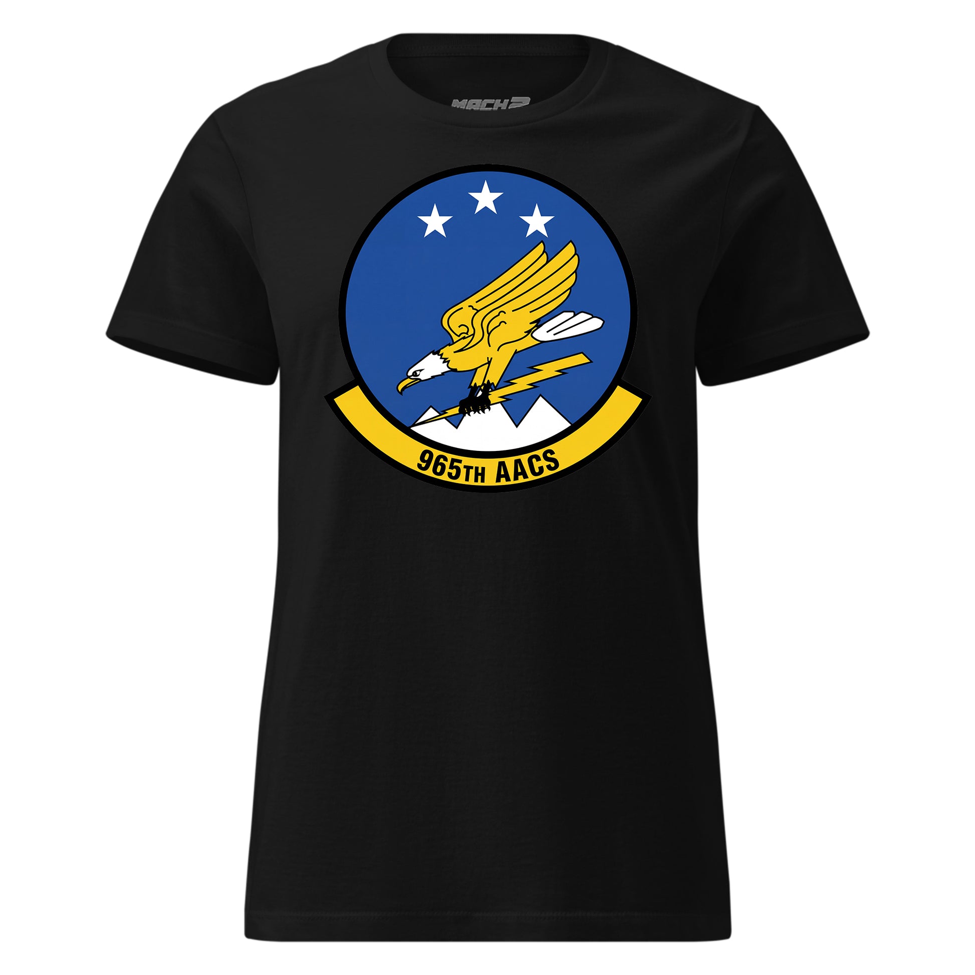 Mach2 Squadron Upload | 965TH AIRBORNE AIR CONTROL SQUADRON | Womens | Black | MACH-WOMENS-FRONT-BLACK.jpg