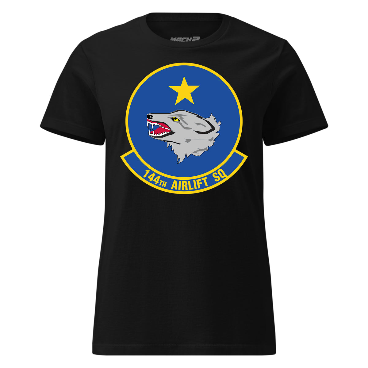 Mach2 Squadron Upload | 144TH AIRLIFT SQUADRON | Womens | Black | MACH-WOMENS-FRONT-BLACK.jpg