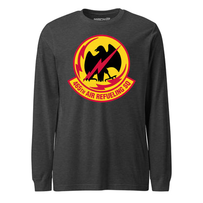Mach2 Squadron Upload | 465TH AIR REFUELING SQUADRON | Long Sleeve | Charcoal Heather | MACH-LONG-SLEEVE-FRONT-CHARCOAL.jpg