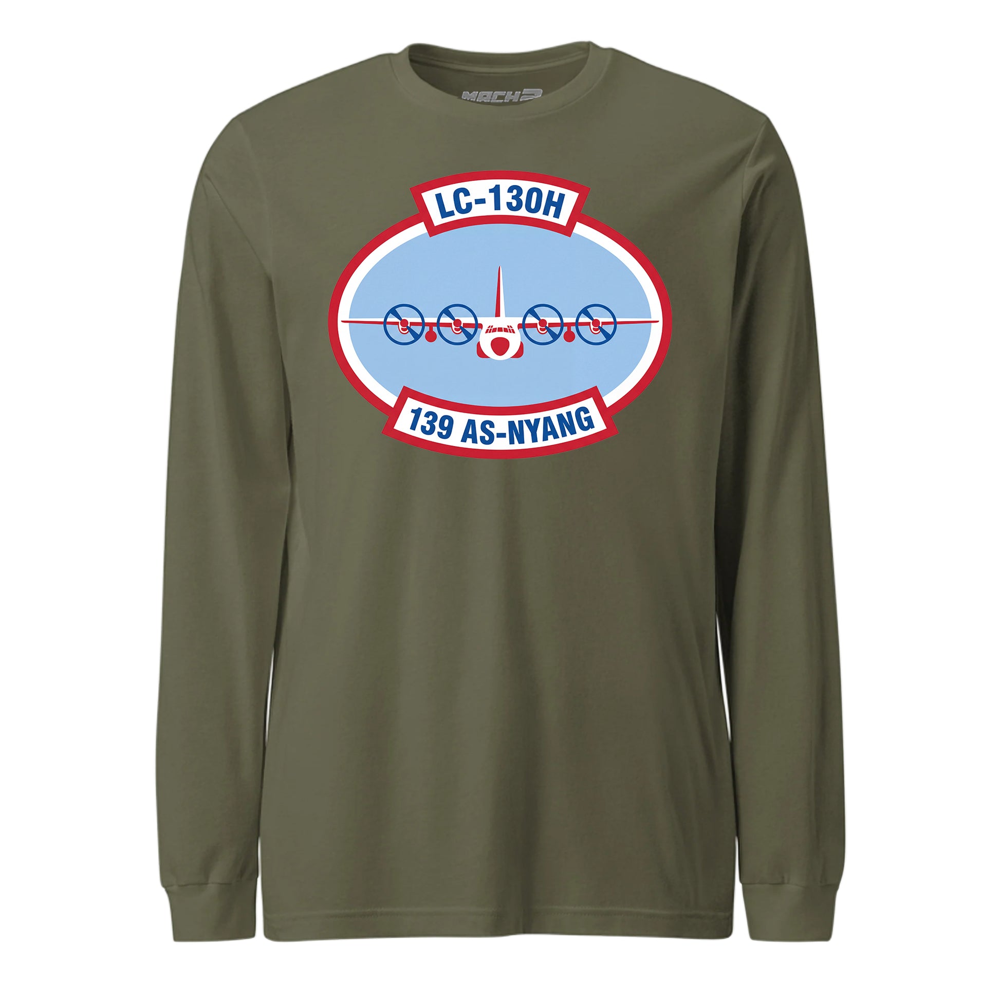 Mach2 Squadron Upload | 139TH AIRLIFT SQUADRON | Long Sleeve | OD Green | MACH-LONG-SLEEVE-FRONT-OD.jpg