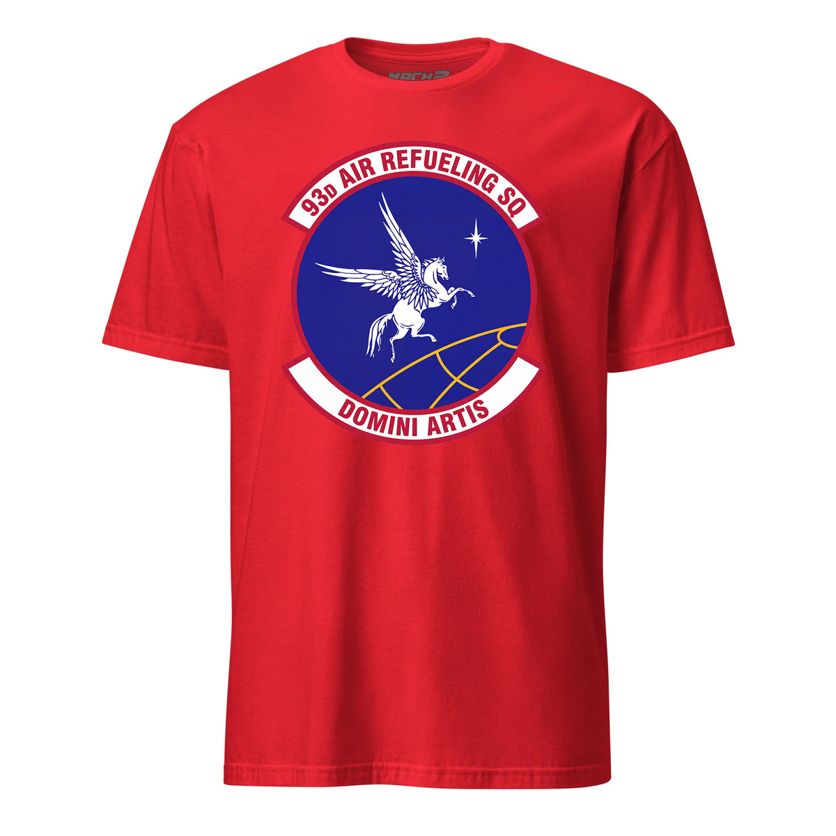 Mach2 Squadron Upload | 93RD AIR REFUELING SQUADRON | T-Shirt | Red | MACH-SHORT-SLEEVE-FRONT-RED.jpg
