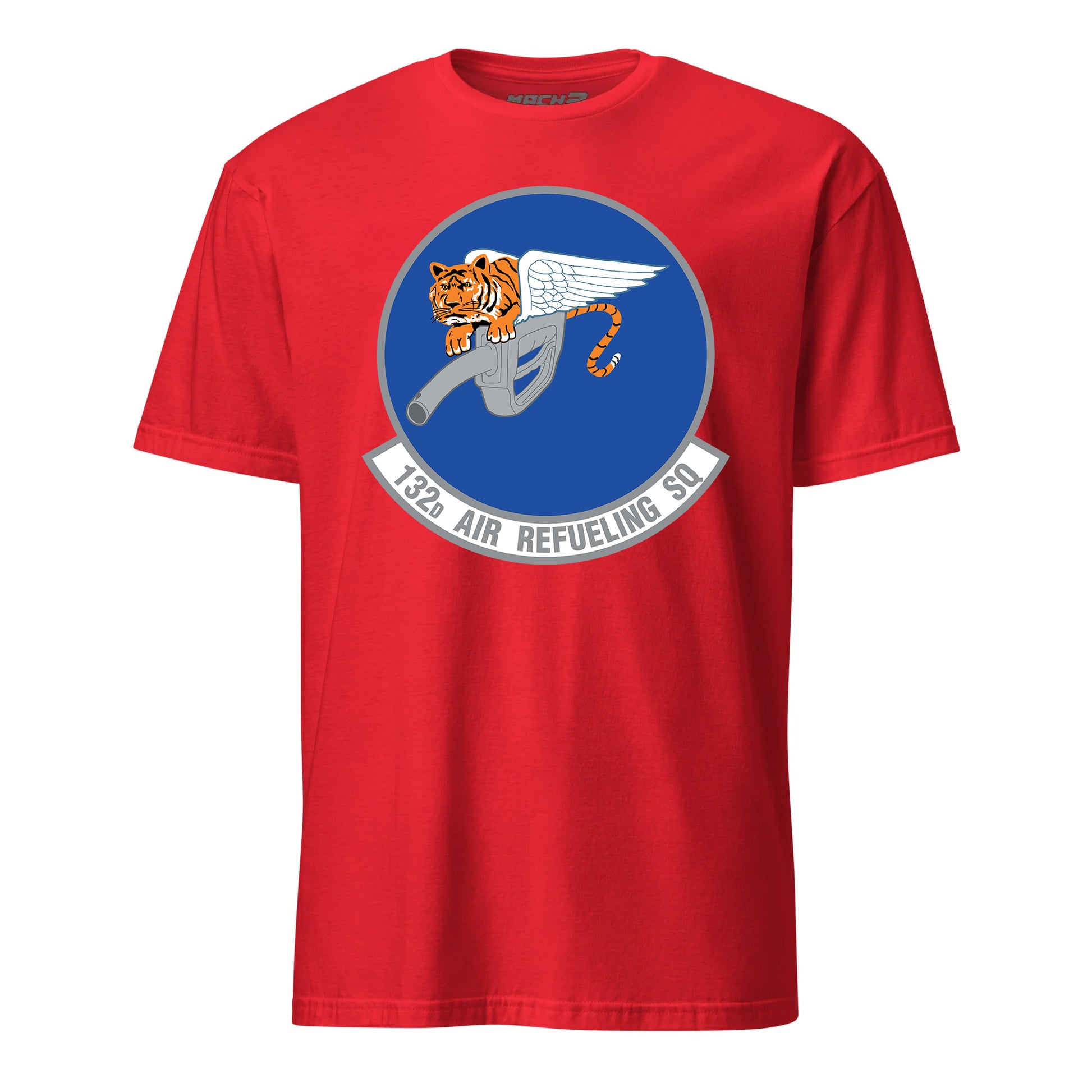Mach2 Squadron Upload | 132ND AIR REFUELING SQUADRON | T-Shirt | Red | MACH-SHORT-SLEEVE-FRONT-RED.jpg