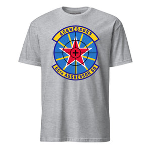65th Aggressor Squadron short sleeve T-shirt in Heather Grey
