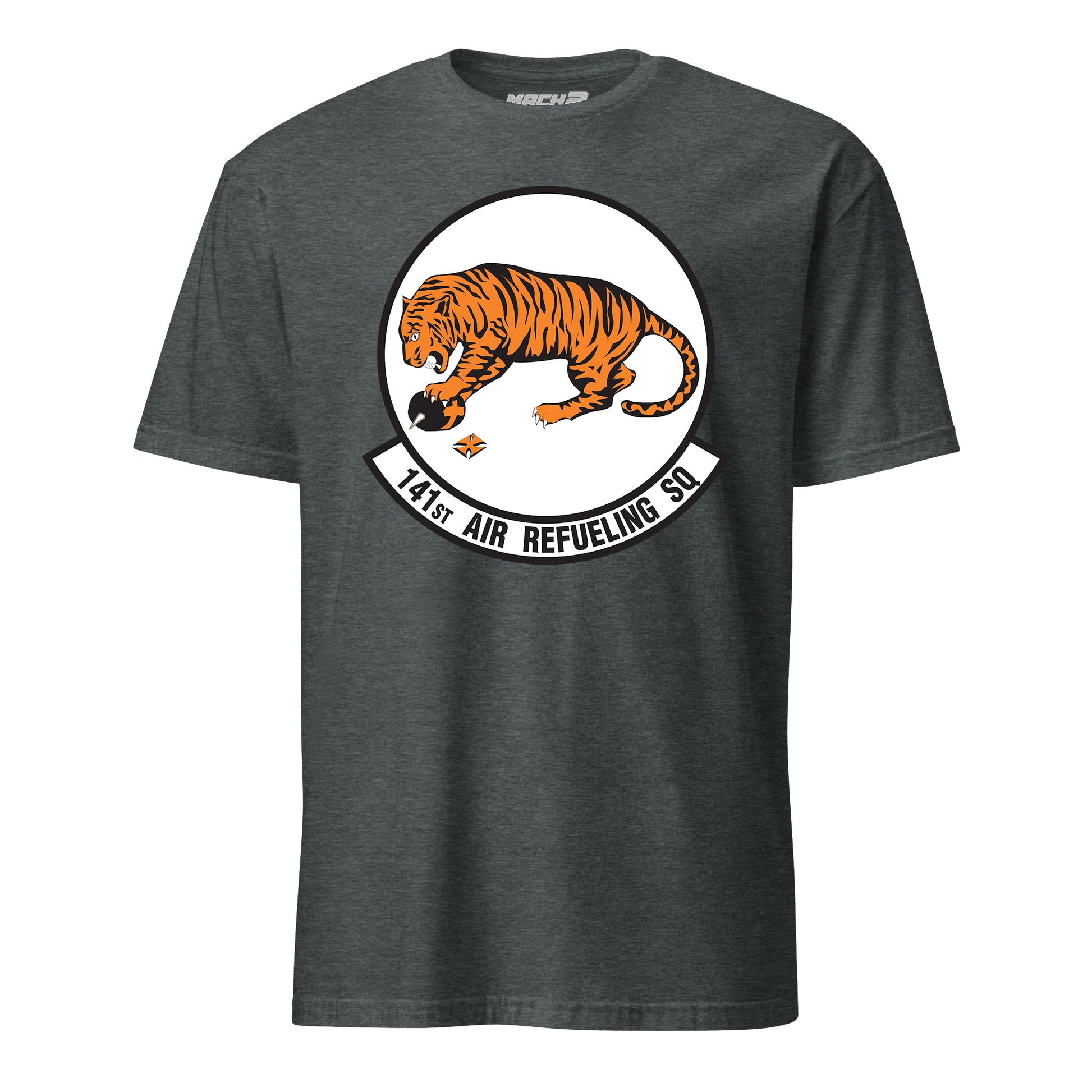 Mach2 Squadron Upload | 141ST AIR REFUELING SQUADRON | T-Shirt | Charcoal Heather | MACH-SHORT-SLEEVE-FRONT-CHARCOAL.jpg