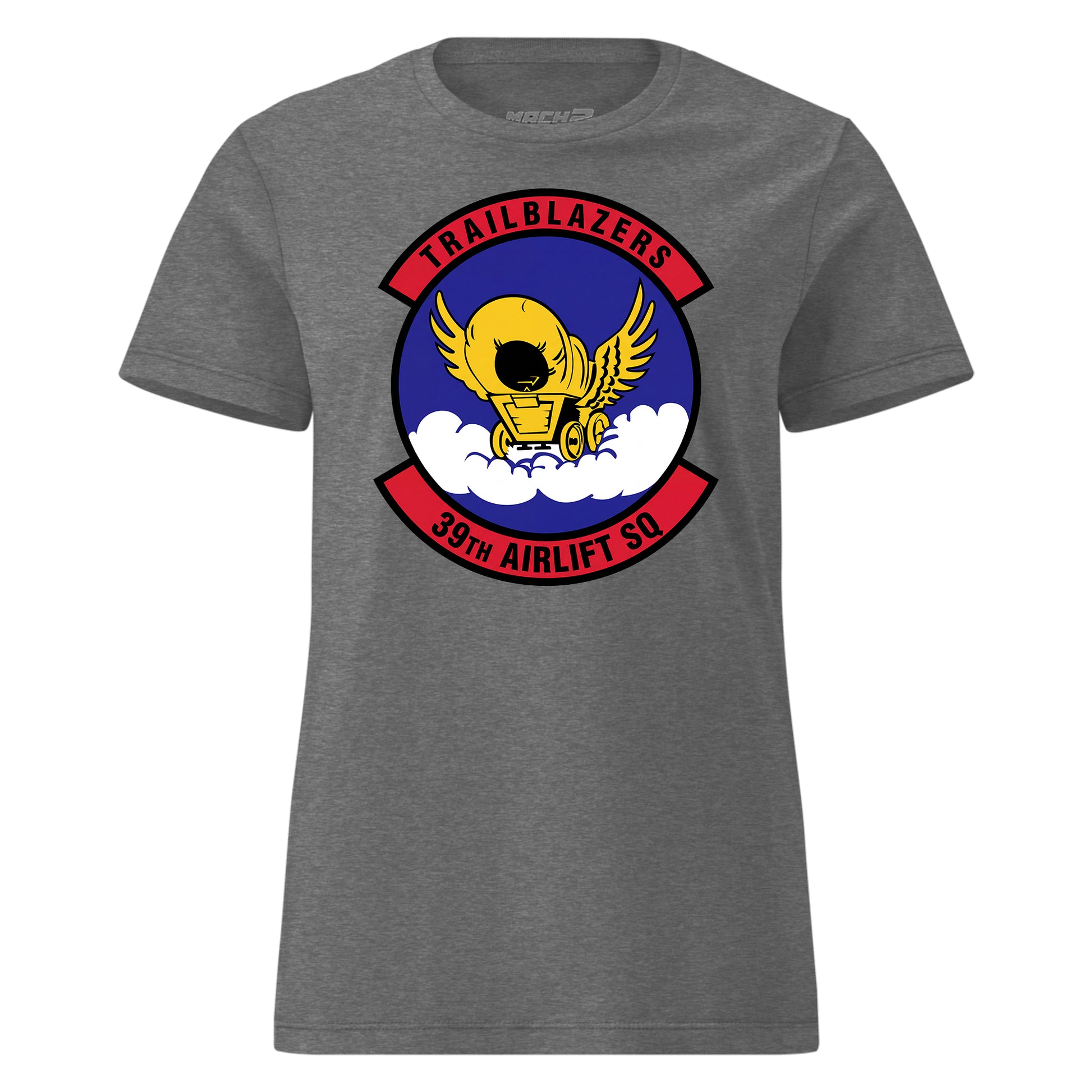 Mach2 Squadron Upload | 39TH AIRLIFT SQUADRON | Womens | Charcoal Heather | MACH-WOMENS-FRONT-CHARCOAL.jpg
