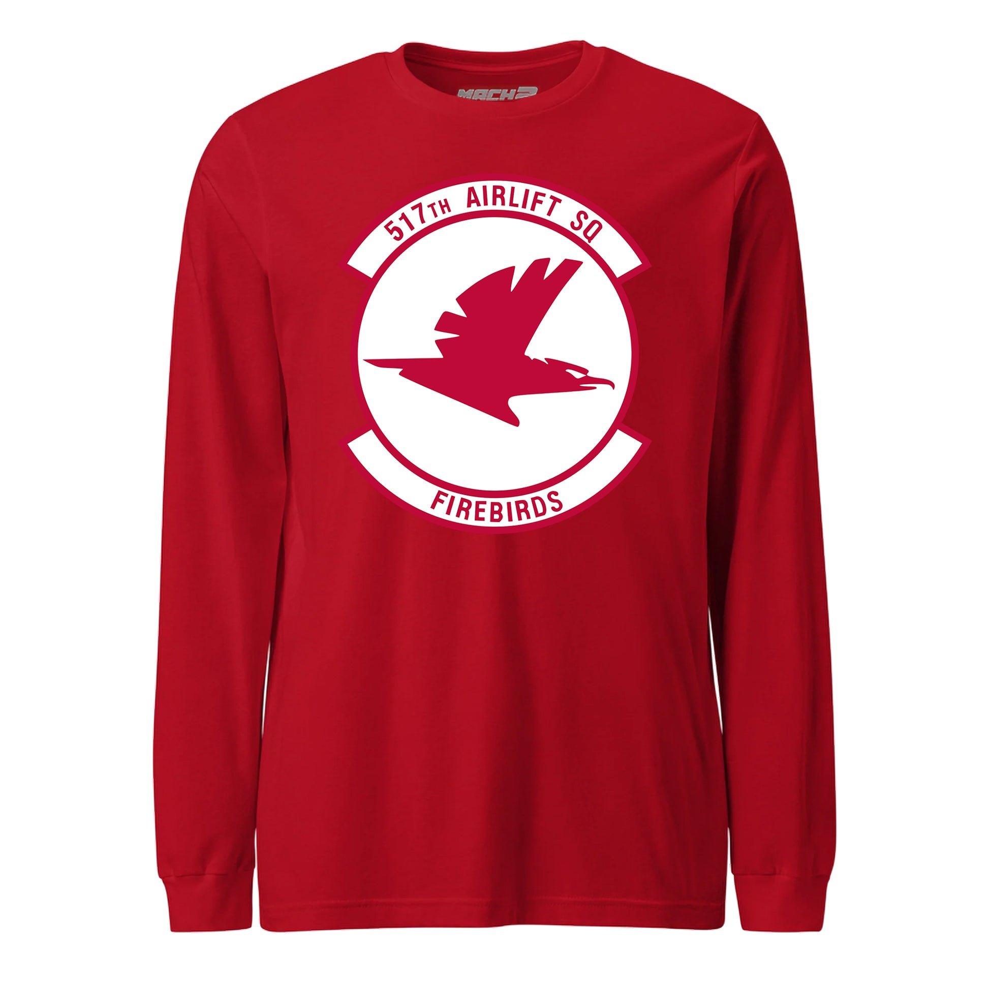 Mach2 Squadron Upload | 517TH AIRLIFT SQUADRON | Long Sleeve | Red | MACH-LONG-SLEEVE-FRONT-RED.jpg