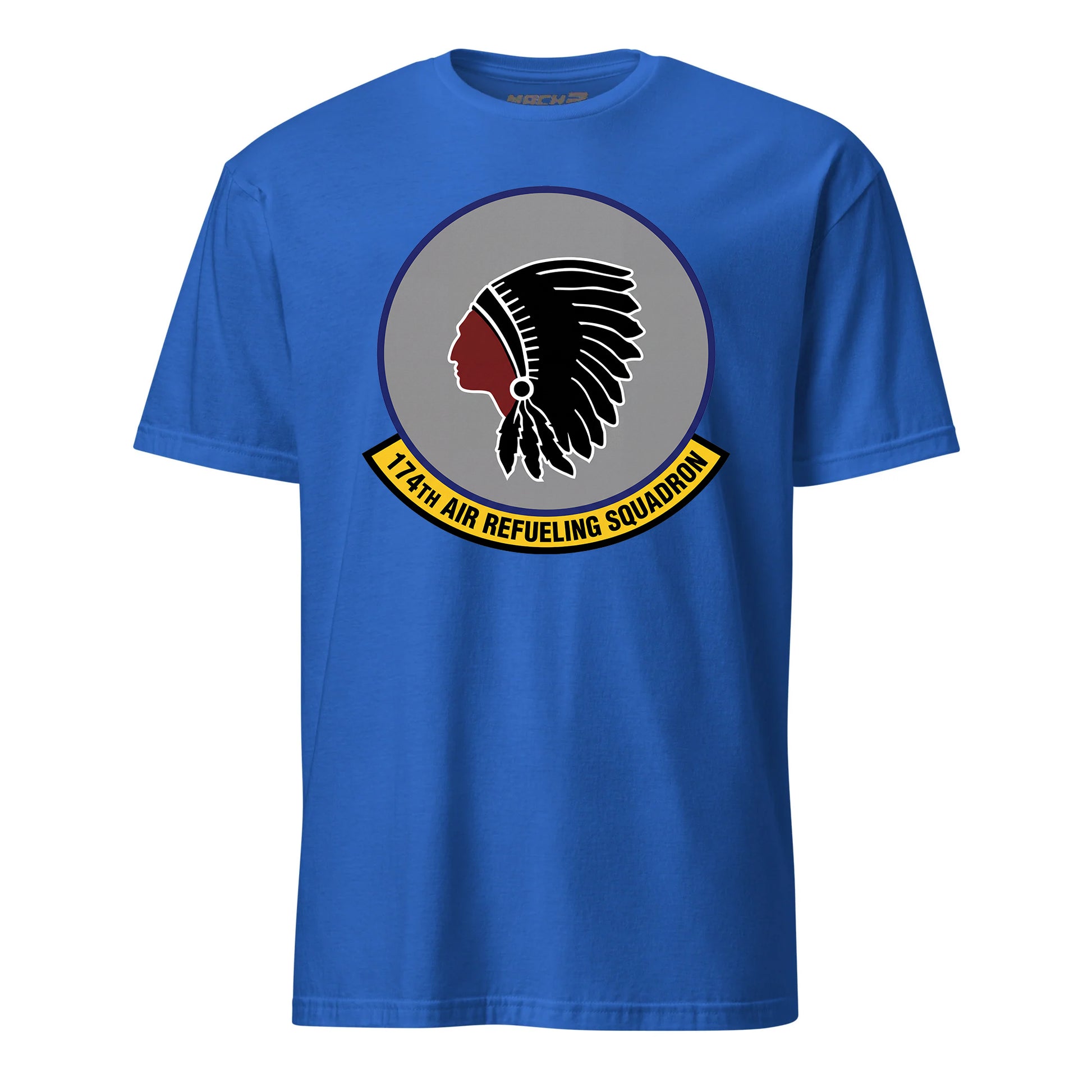 Mach2 Squadron Upload | 174TH AIR REFUELING SQUADRON | T-Shirt | Royal | MACH-SHORT-SLEEVE-FRONT-ROYAL.jpg