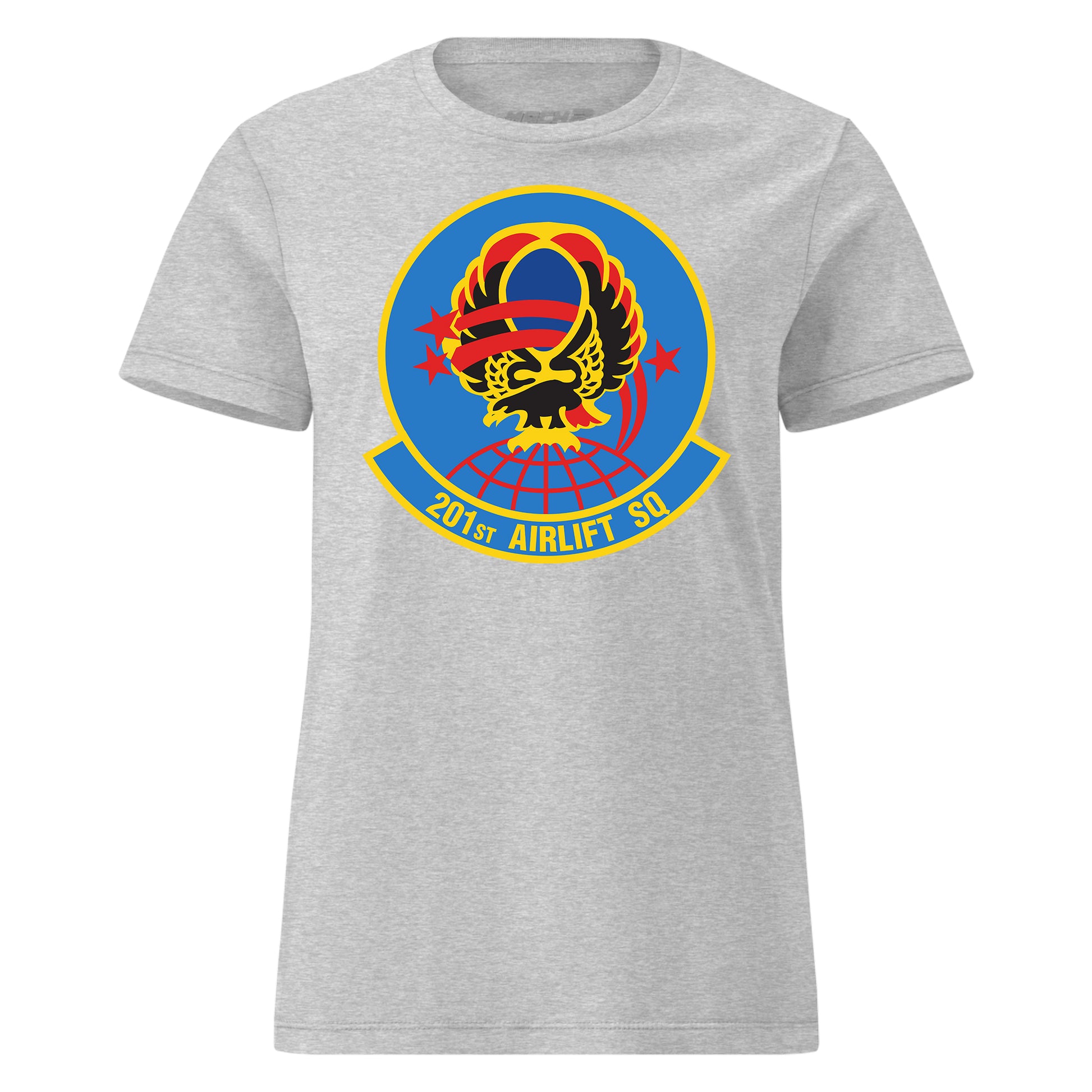 Mach2 Squadron Upload | 201ST AIRLIFT SQUADRON | Womens | Heather Grey | MACH-WOMENS-FRONT-GREY.jpg