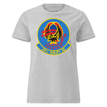 Mach2 Squadron Upload | 201ST AIRLIFT SQUADRON | Womens | Heather Grey | MACH-WOMENS-FRONT-GREY.jpg