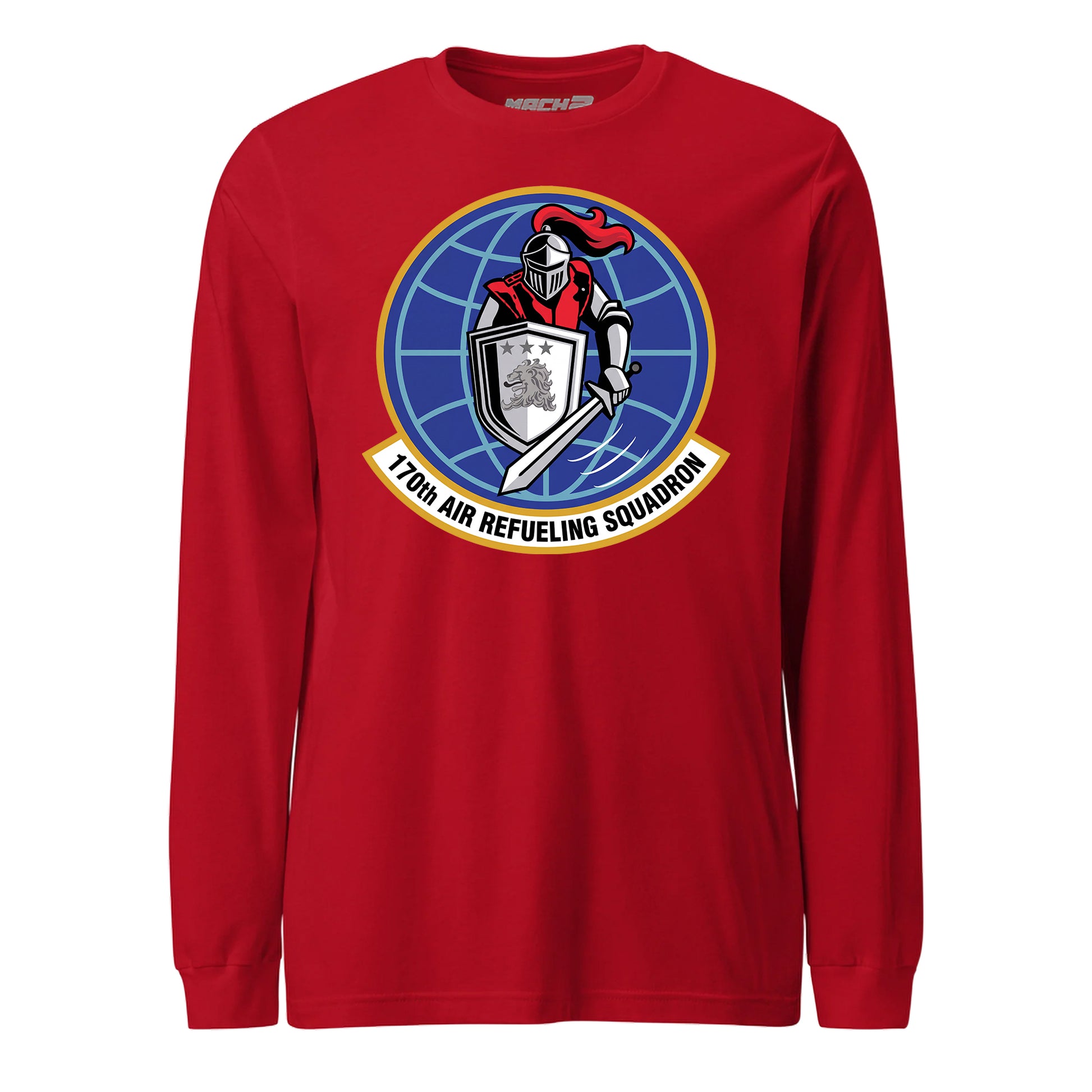 Mach2 Squadron Upload | 170TH AIR REFUELING SQUADRON | Long Sleeve | Red | MACH-LONG-SLEEVE-FRONT-RED.jpg