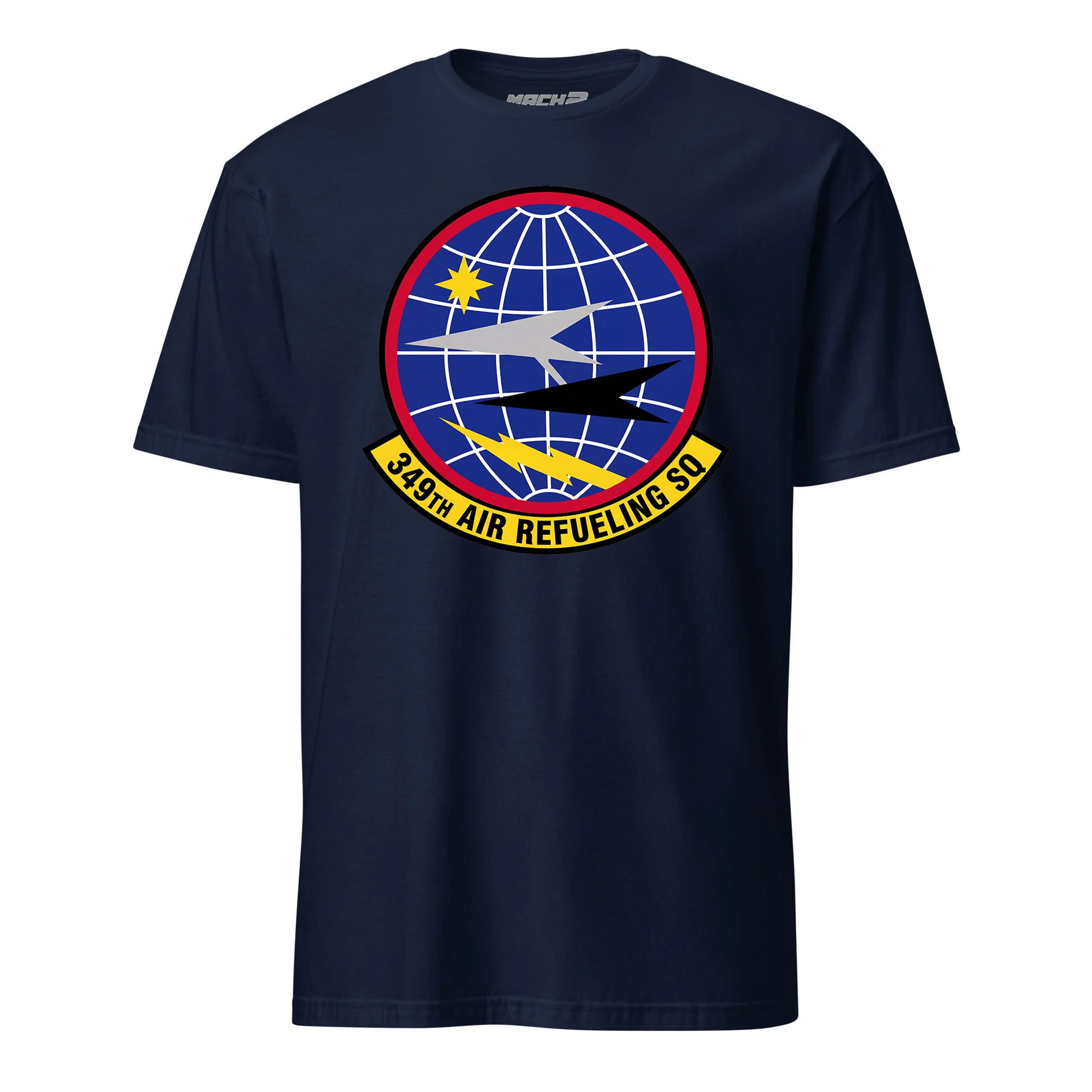 Mach2 Squadron Upload | 349TH AIR REFUELING SQUADRON | T-Shirt | Navy | MACH-SHORT-SLEEVE-FRONT-NAVY.jpg