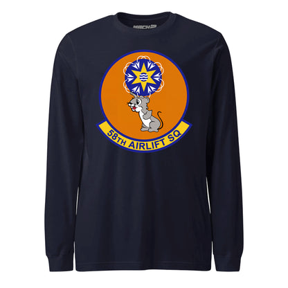 Mach2 Squadron Upload | 58TH AIRLIFT SQUADRON | Long Sleeve | Navy | MACH-LONG-SLEEVE-FRONT-NAVY.jpg