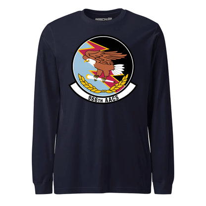 Mach2 Squadron Upload | 966TH AIRBORNE AIR CONTROL SQUADRON | Long Sleeve | Navy | MACH-LONG-SLEEVE-FRONT-NAVY.jpg