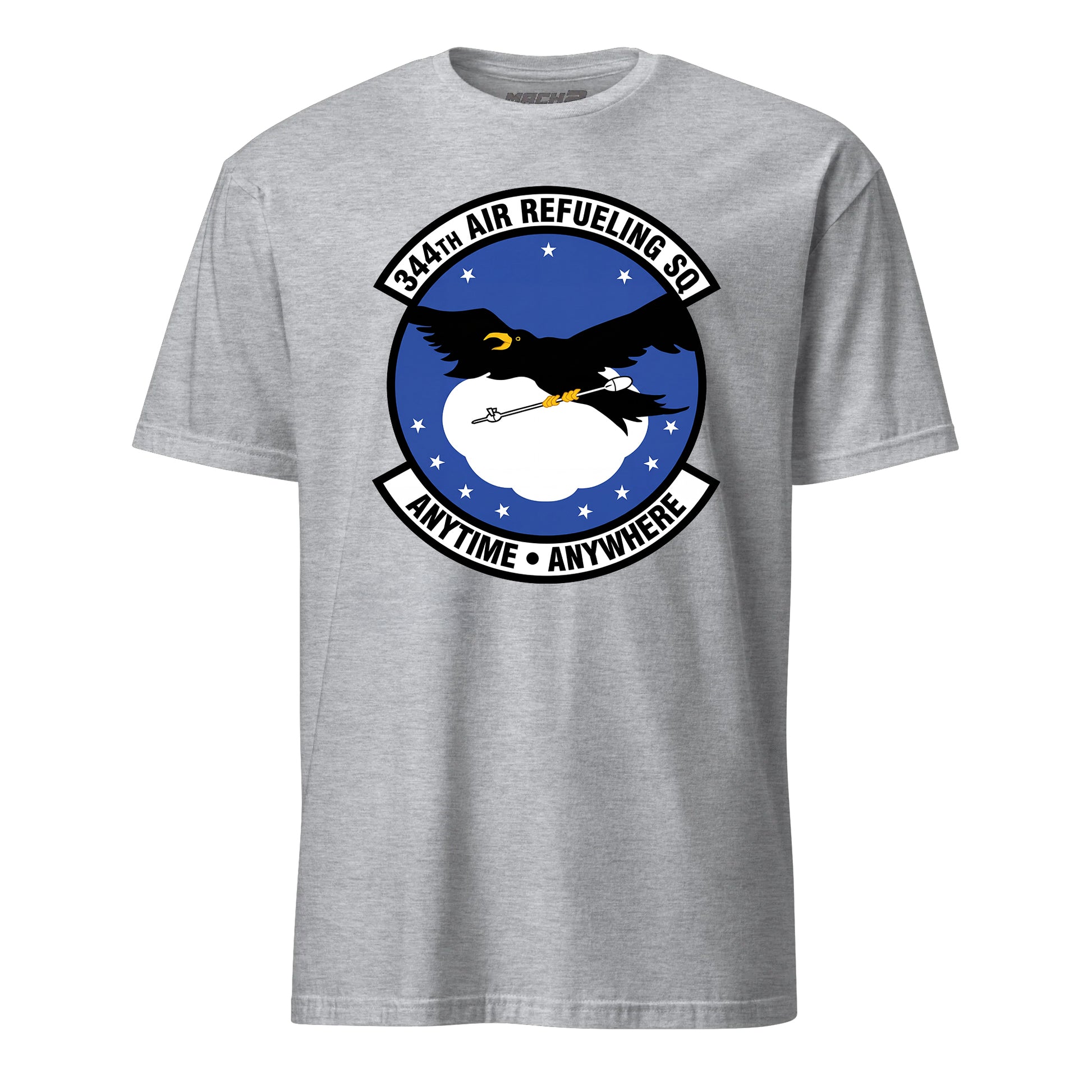Mach2 Squadron Upload | 344TH AIR REFUELING SQUADRON | T-Shirt | Heather Grey | MACH-SHORT-SLEEVE-FRONT-GREY.jpg