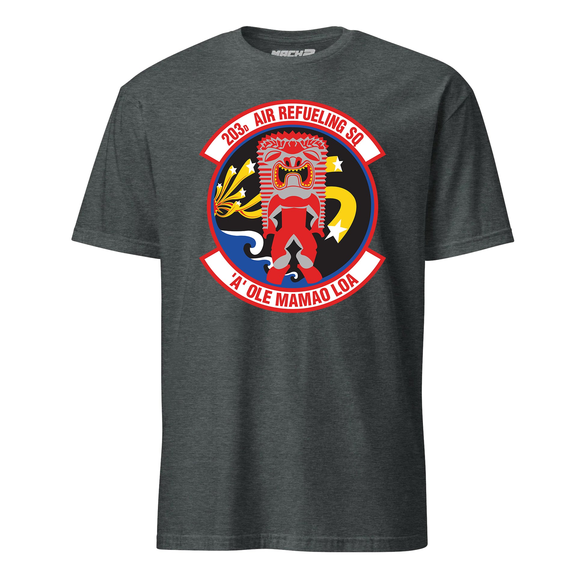 Mach2 Squadron Upload | 203RD AIR REFUELING SQUADRON | T-Shirt | Charcoal Heather | MACH-SHORT-SLEEVE-FRONT-CHARCOAL.jpg