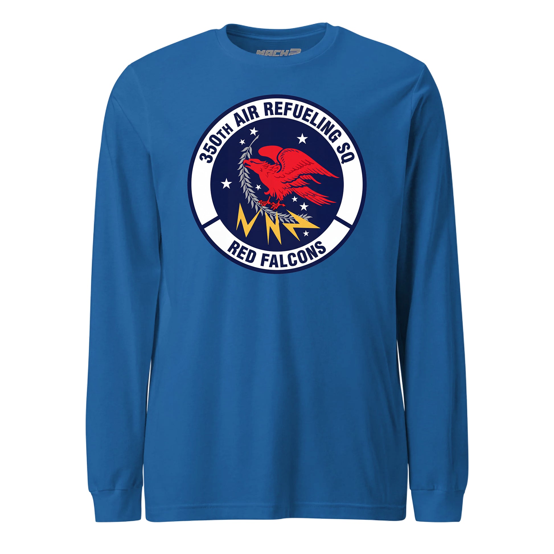 Mach2 Squadron Upload | 350TH AIR REFUELING SQUADRON | Long Sleeve | Royal | MACH-LONG-SLEEVE-FRONT-ROYAL.jpg